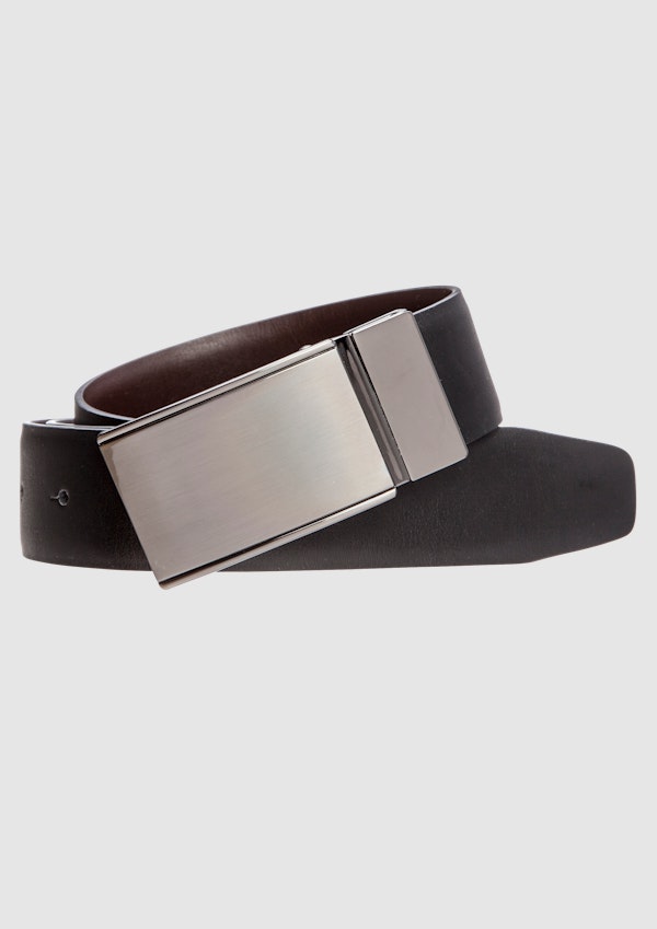 Brown Chocolate/ Black Williams Reversible Belt