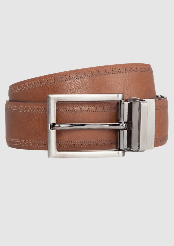 Brown Brown/Black Miles Brogue Belt