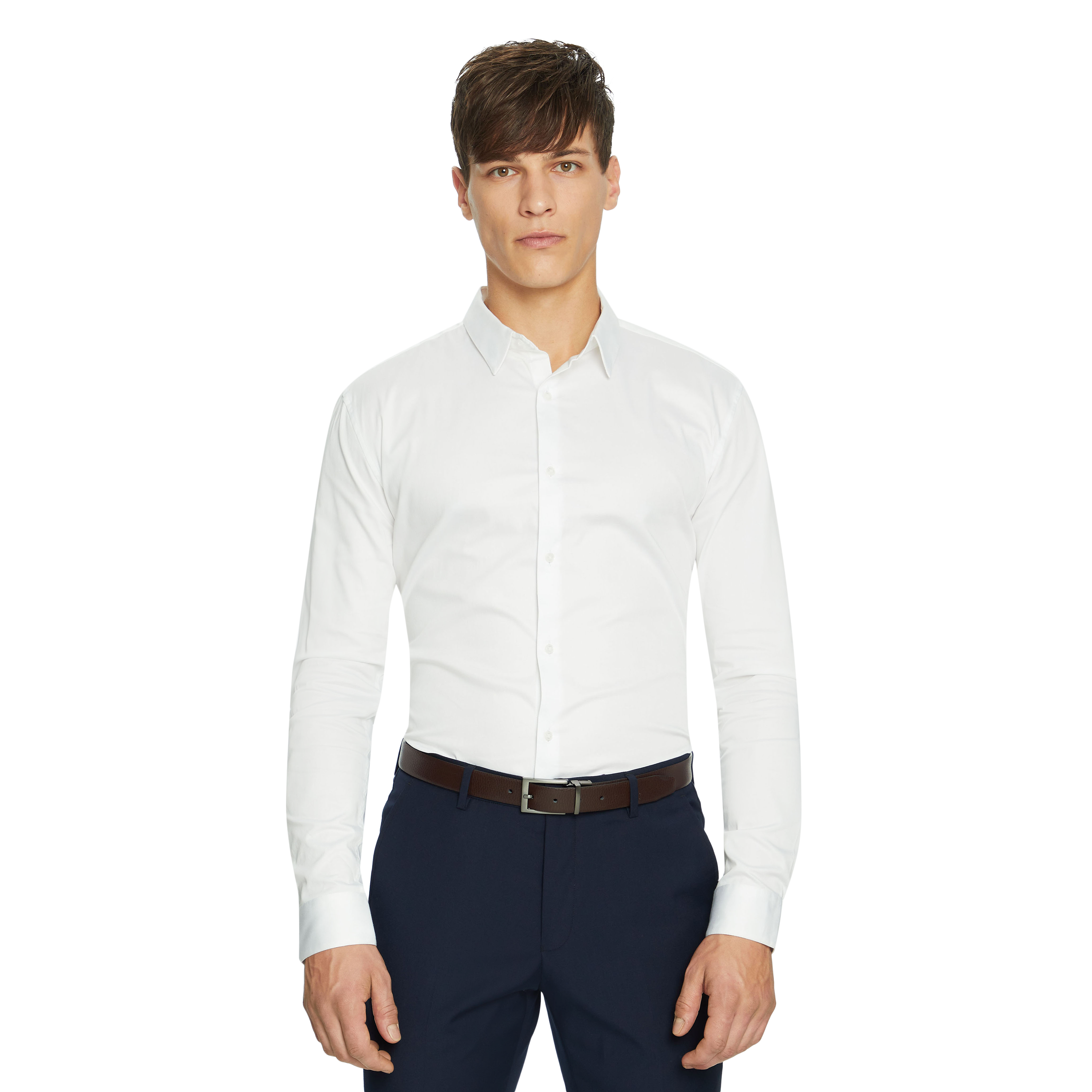 White Berners Muscle Dress Shirt | Men 