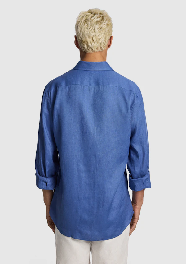 Vintage Blue West Hampton Pure Linen Shirt