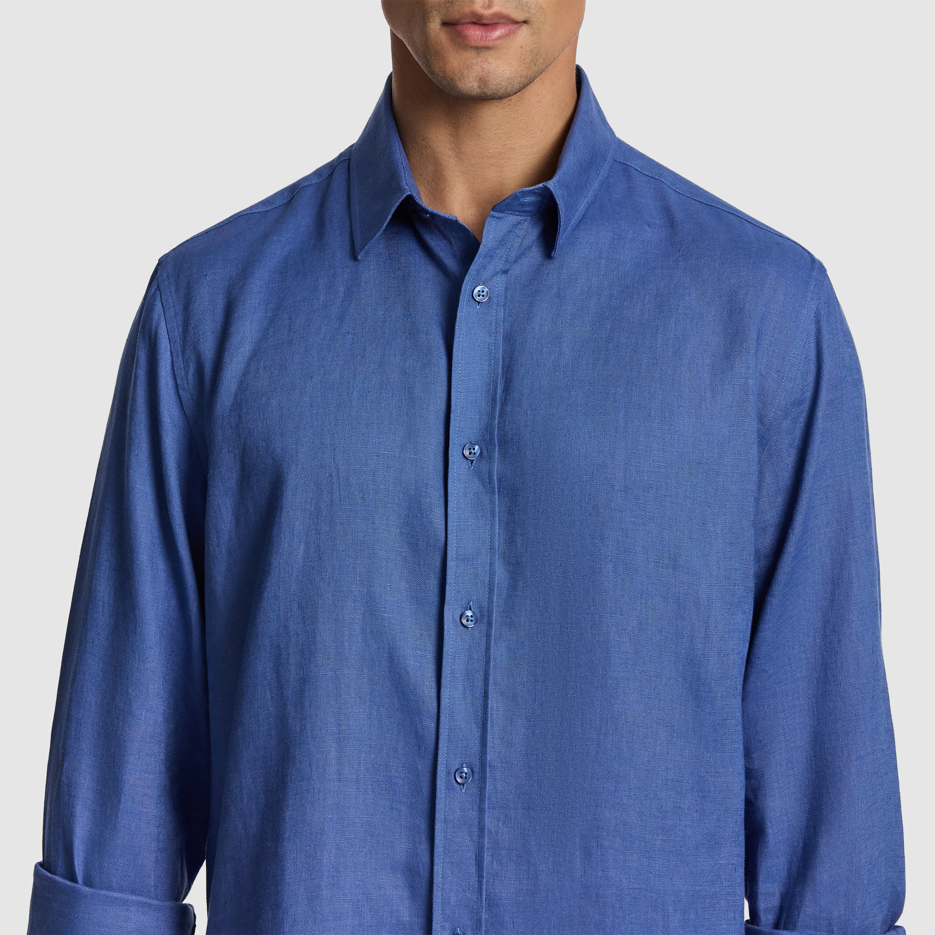 Vintage Blue West Hampton Pure Linen Shirt
