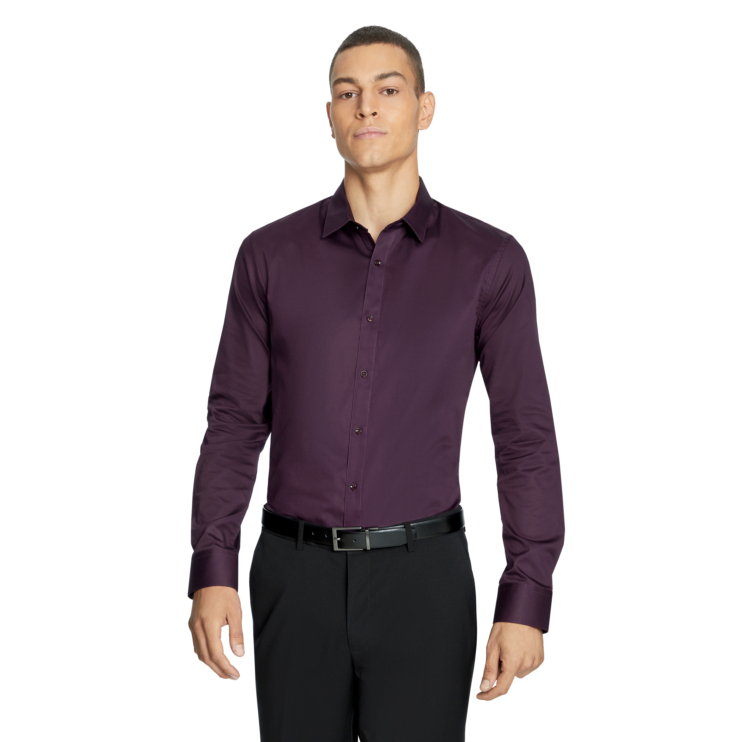 Burgundy Mission Slim Dress Shirt | Men 