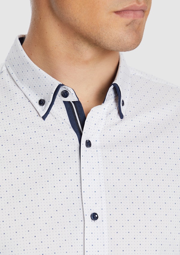 White Roka Slim Shirt