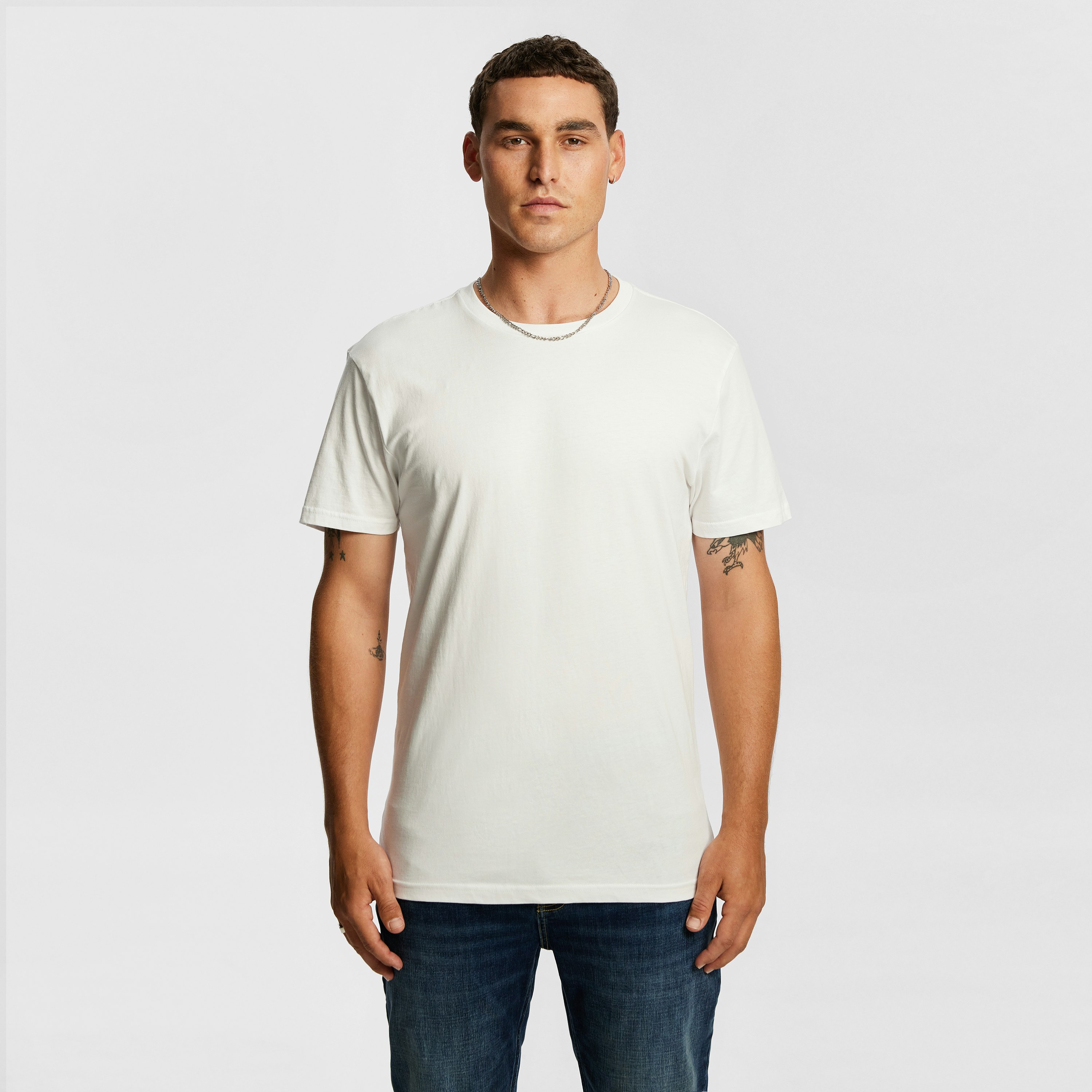 White Relaxed Basic Tee | Men's Tops | yd AU