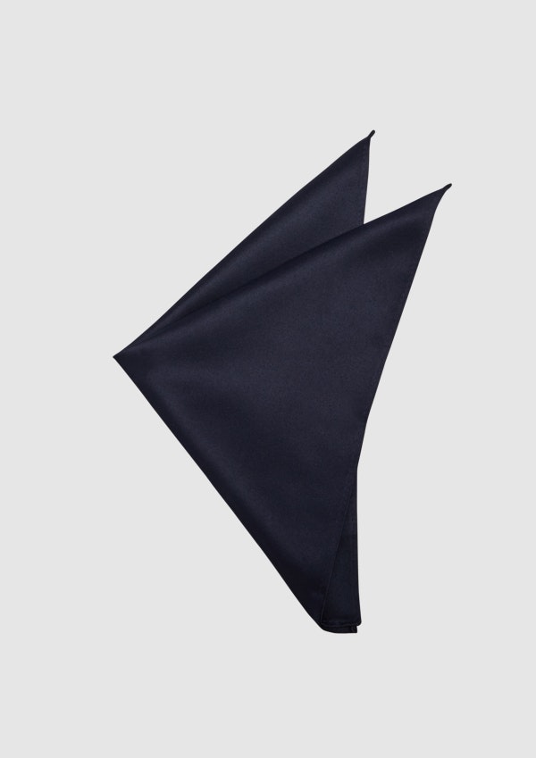 Dark Blue Matte Satin Pocket Square