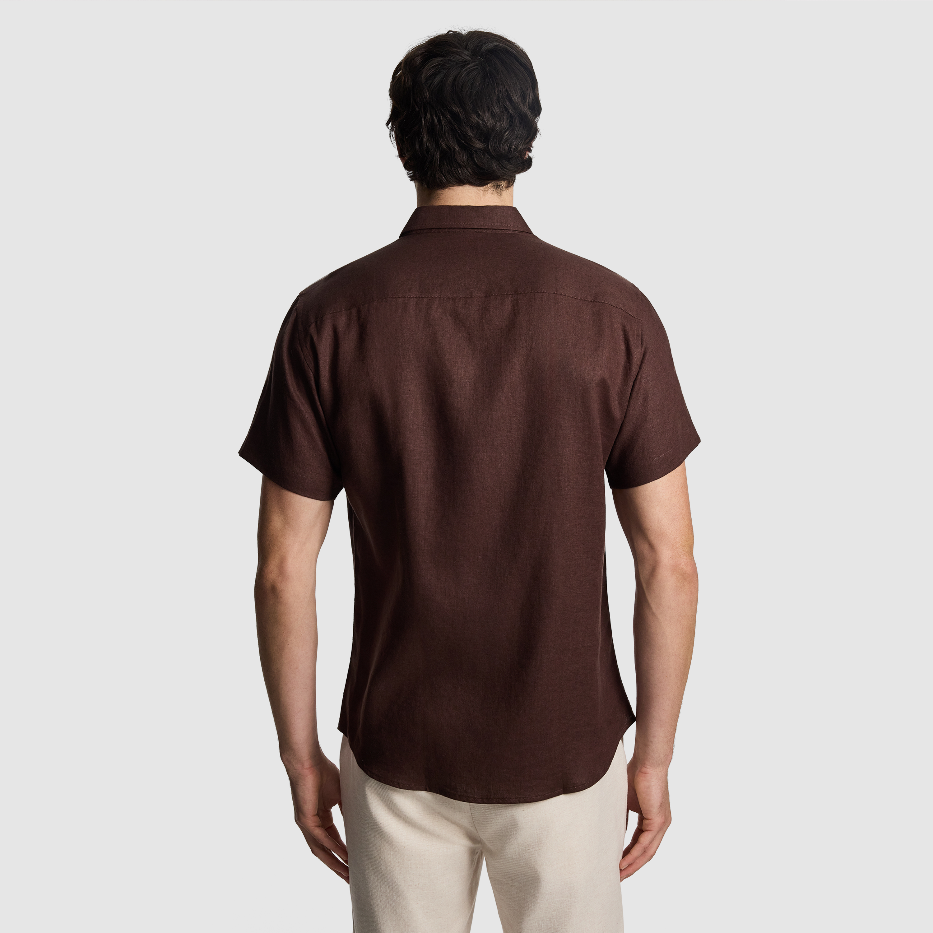 Brown Lewis Pure Linen Shirt