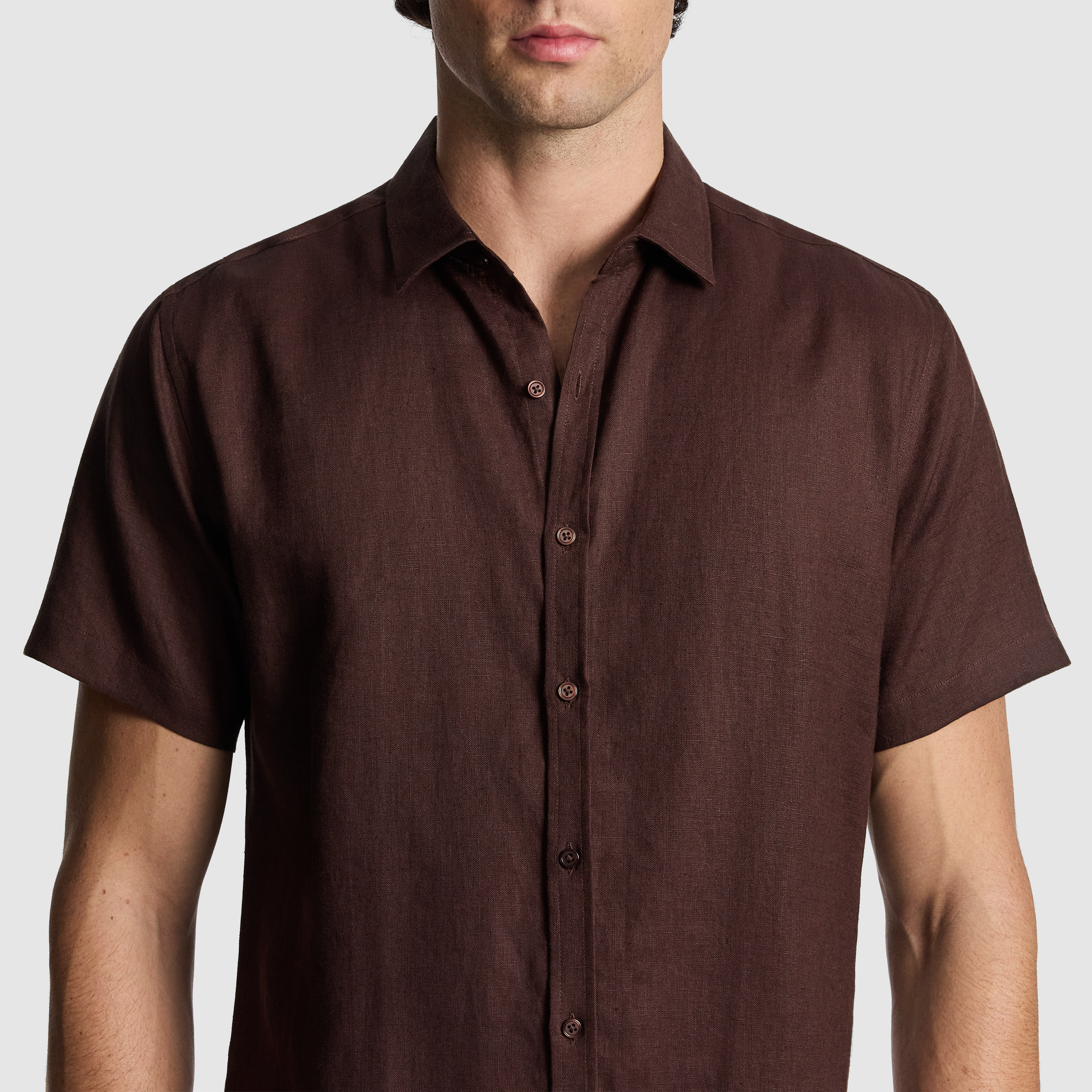 Brown Lewis Pure Linen Shirt