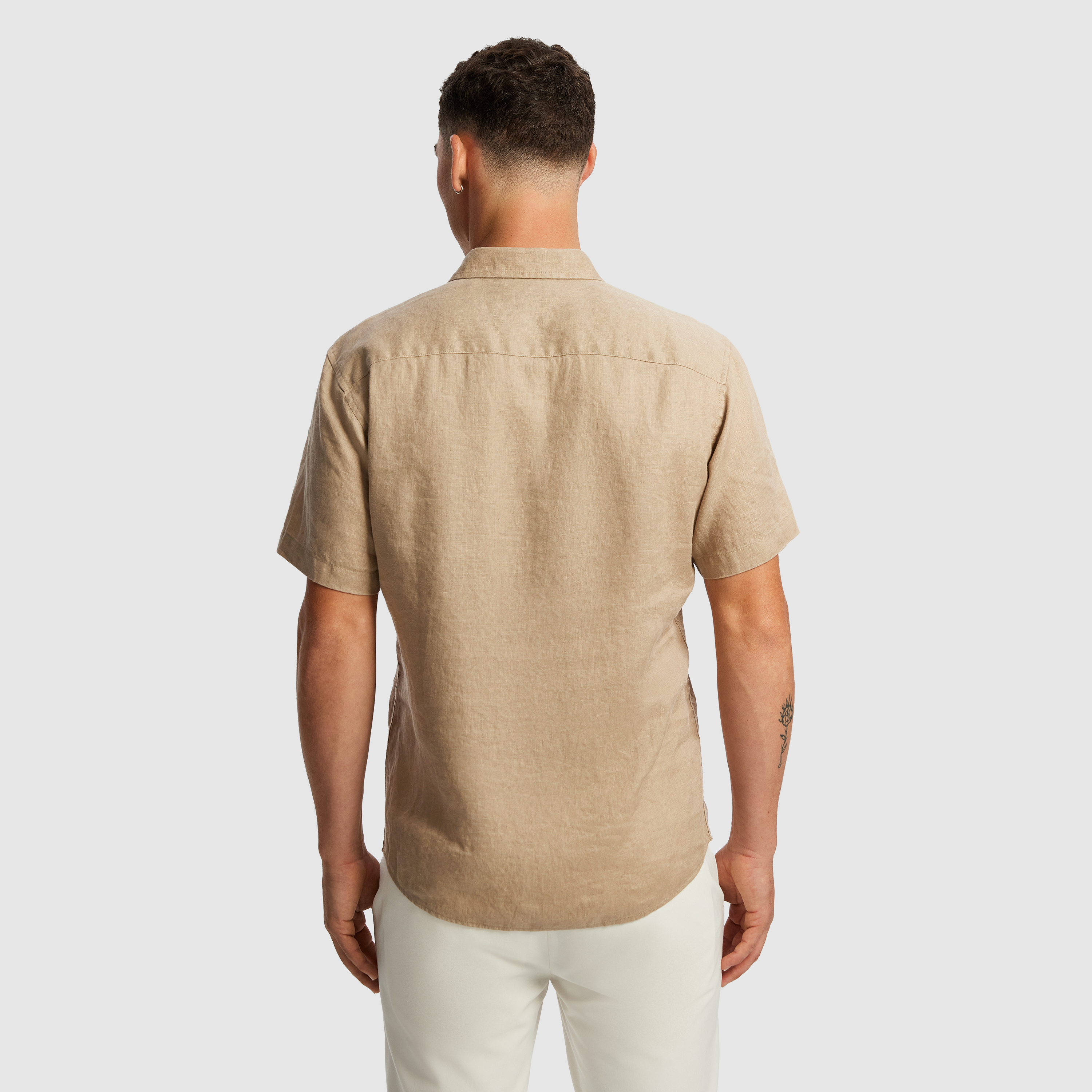 Mocha Lewis Pure Linen Shirt