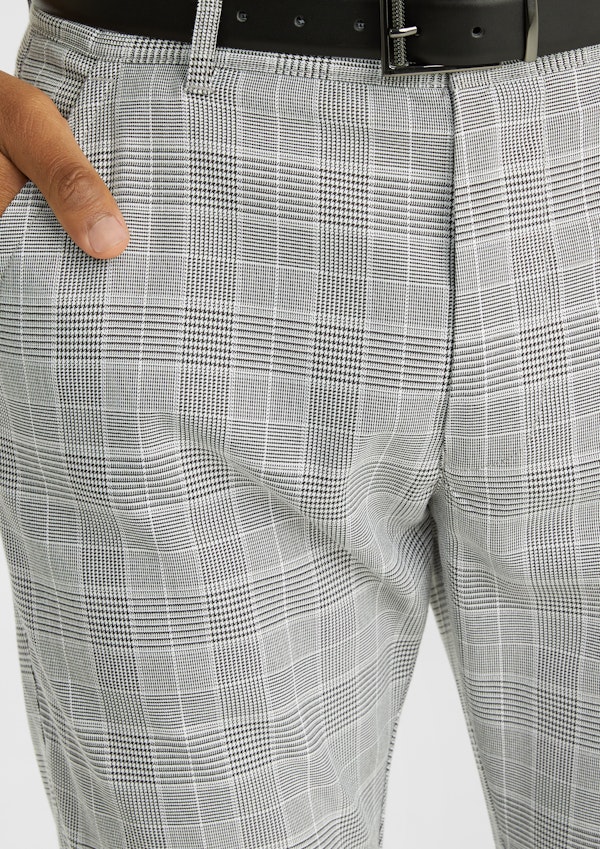 Black Santana Check Skinny Chinos