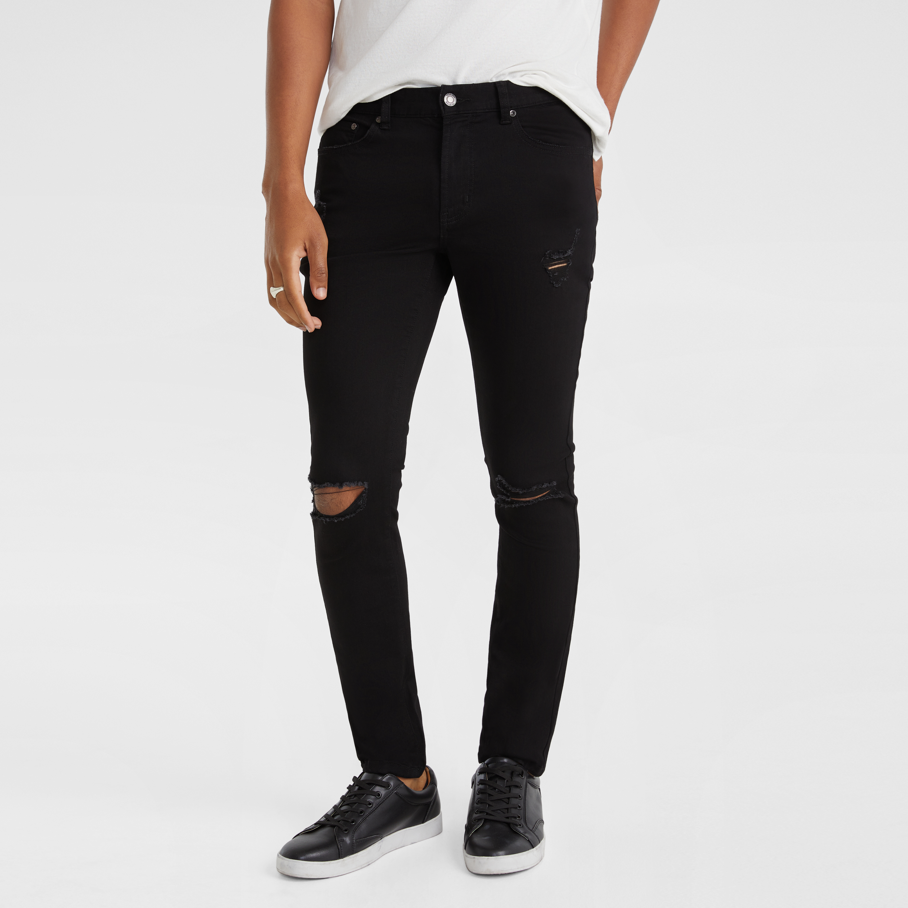 mens black skinny jean