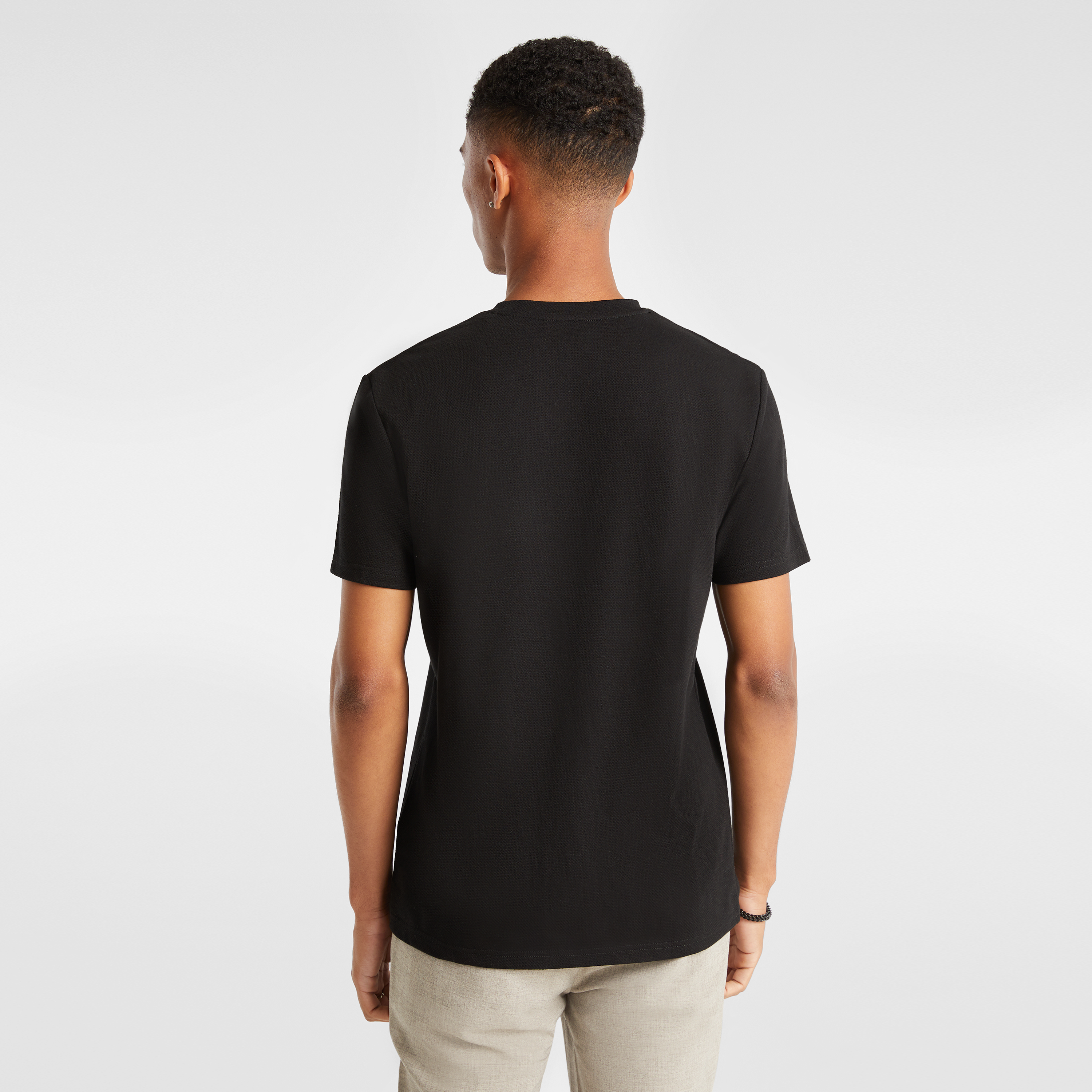 Black Wellington Textured Tee