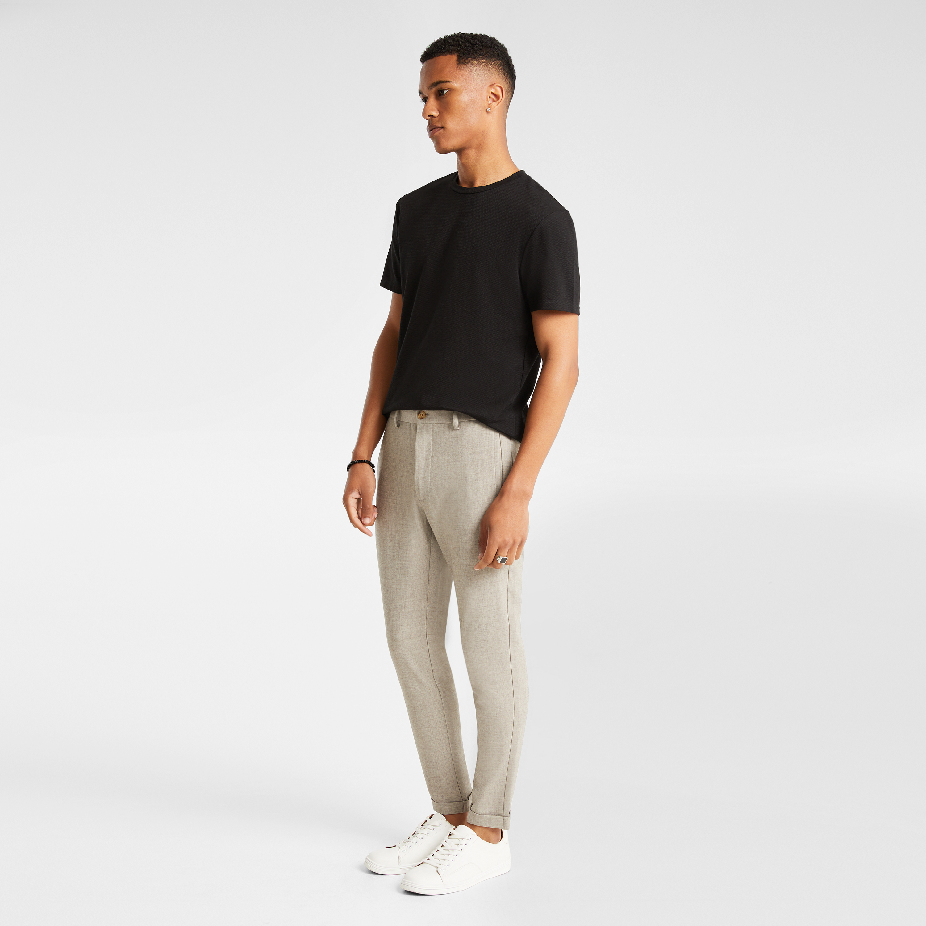 Black Wellington Textured Tee