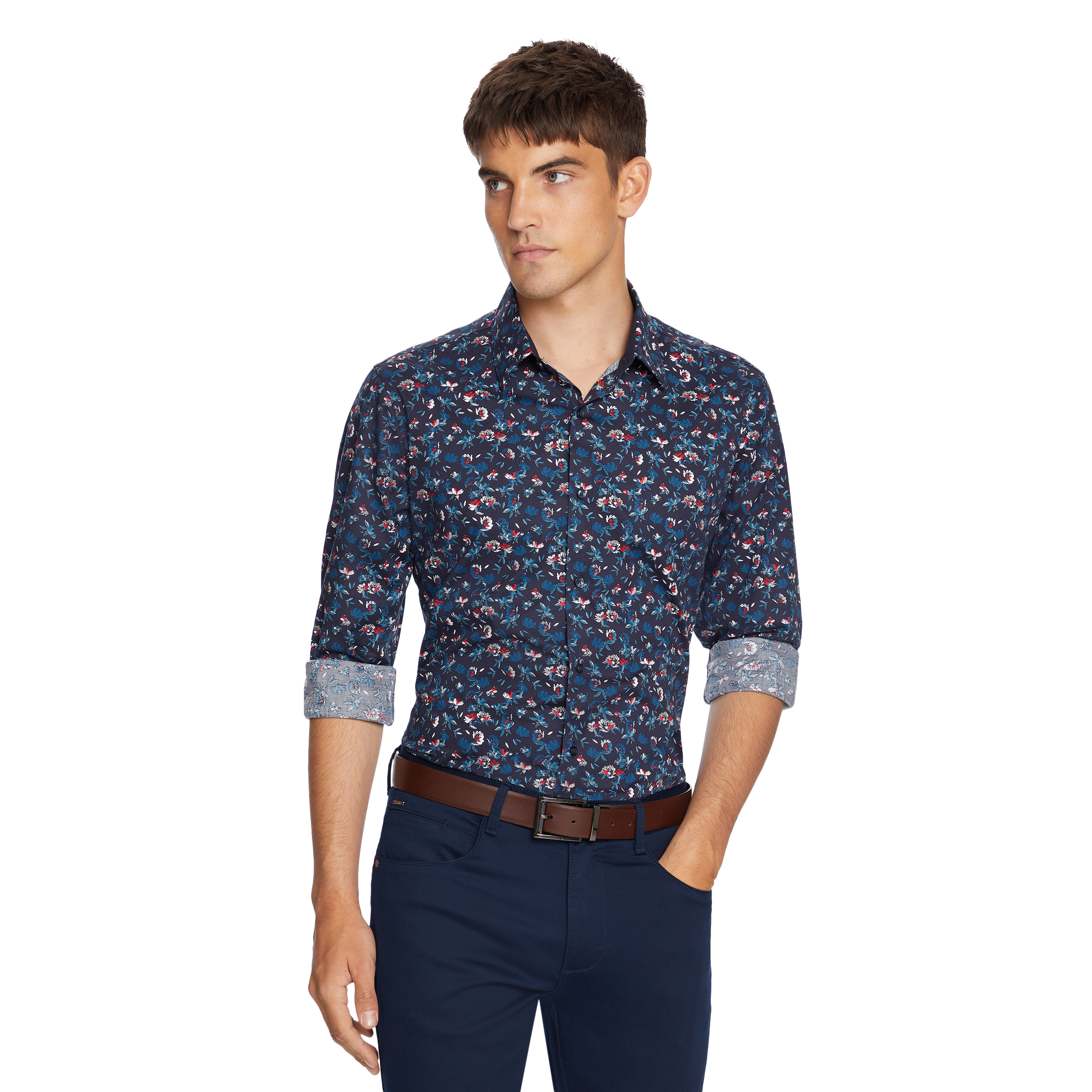 Dark Blue Rothko Slim Shirt | Men's 