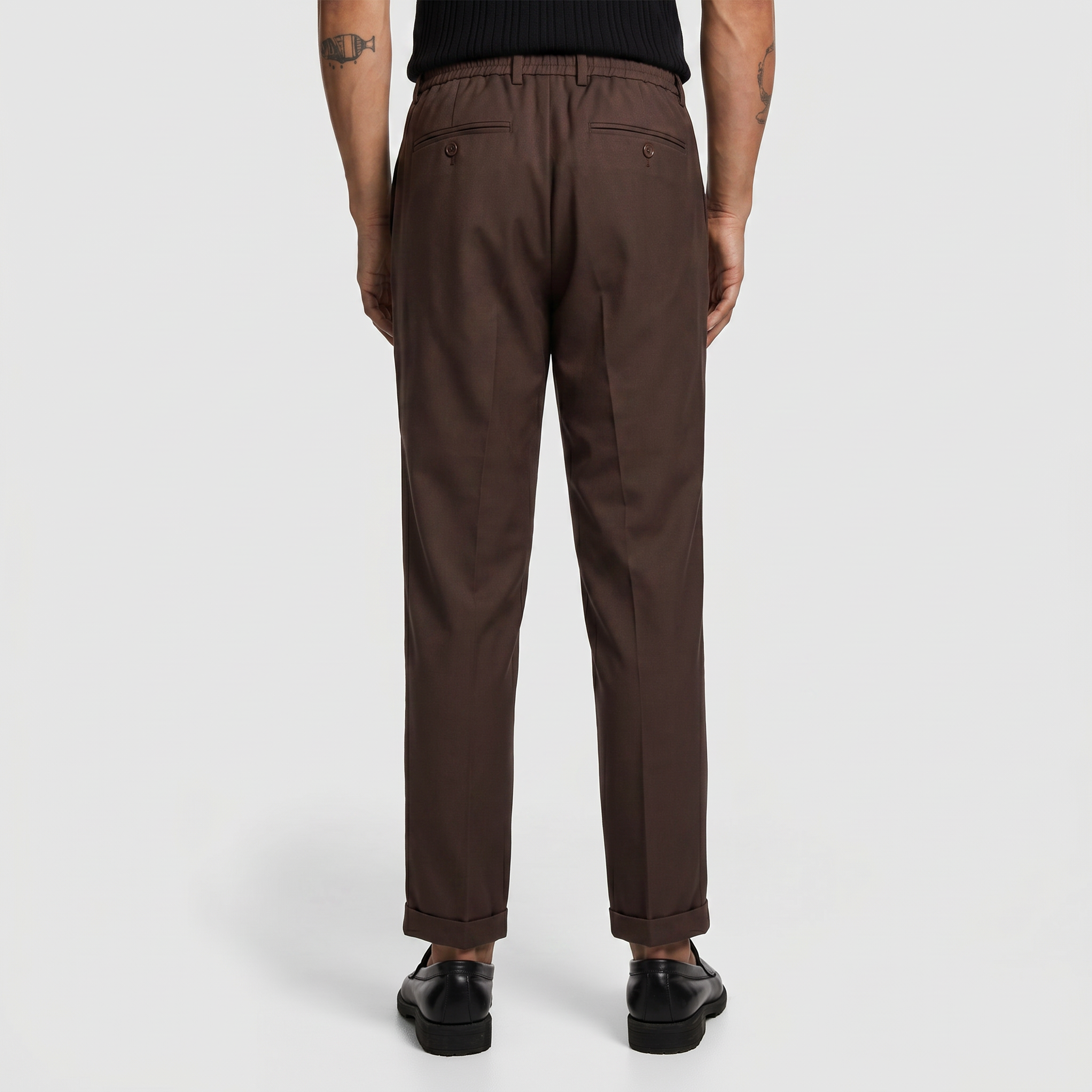 Chocolate Kent Cropped Chinos