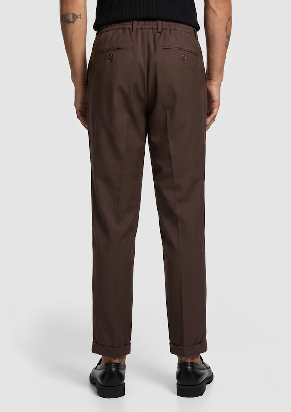 Chocolate Kent Cropped Chinos