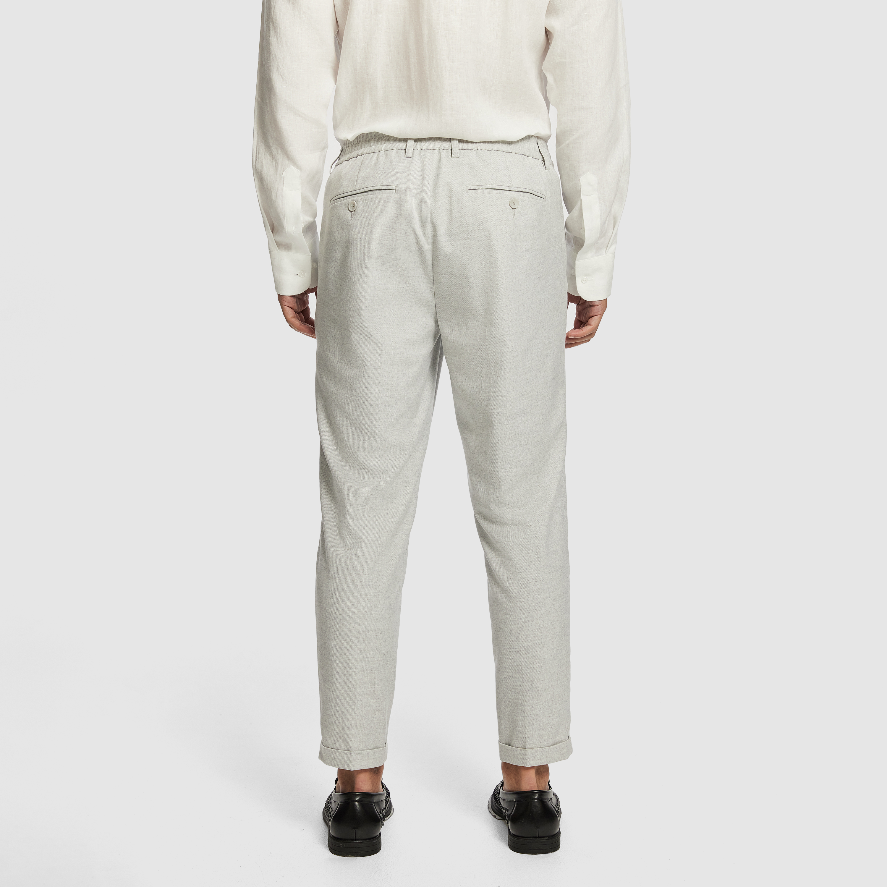 Ice Grey Kent Cropped Chinos