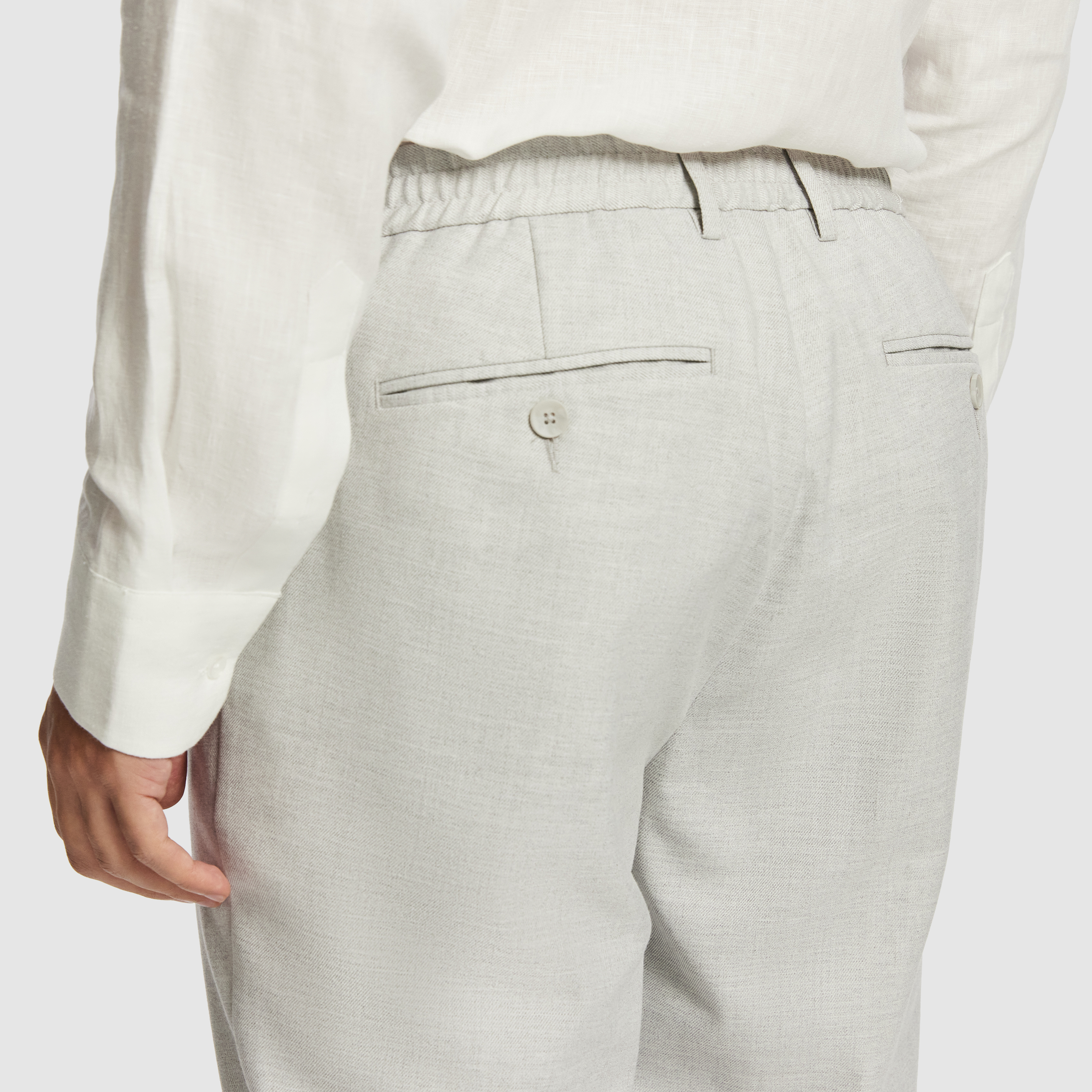 Ice Grey Kent Cropped Chinos