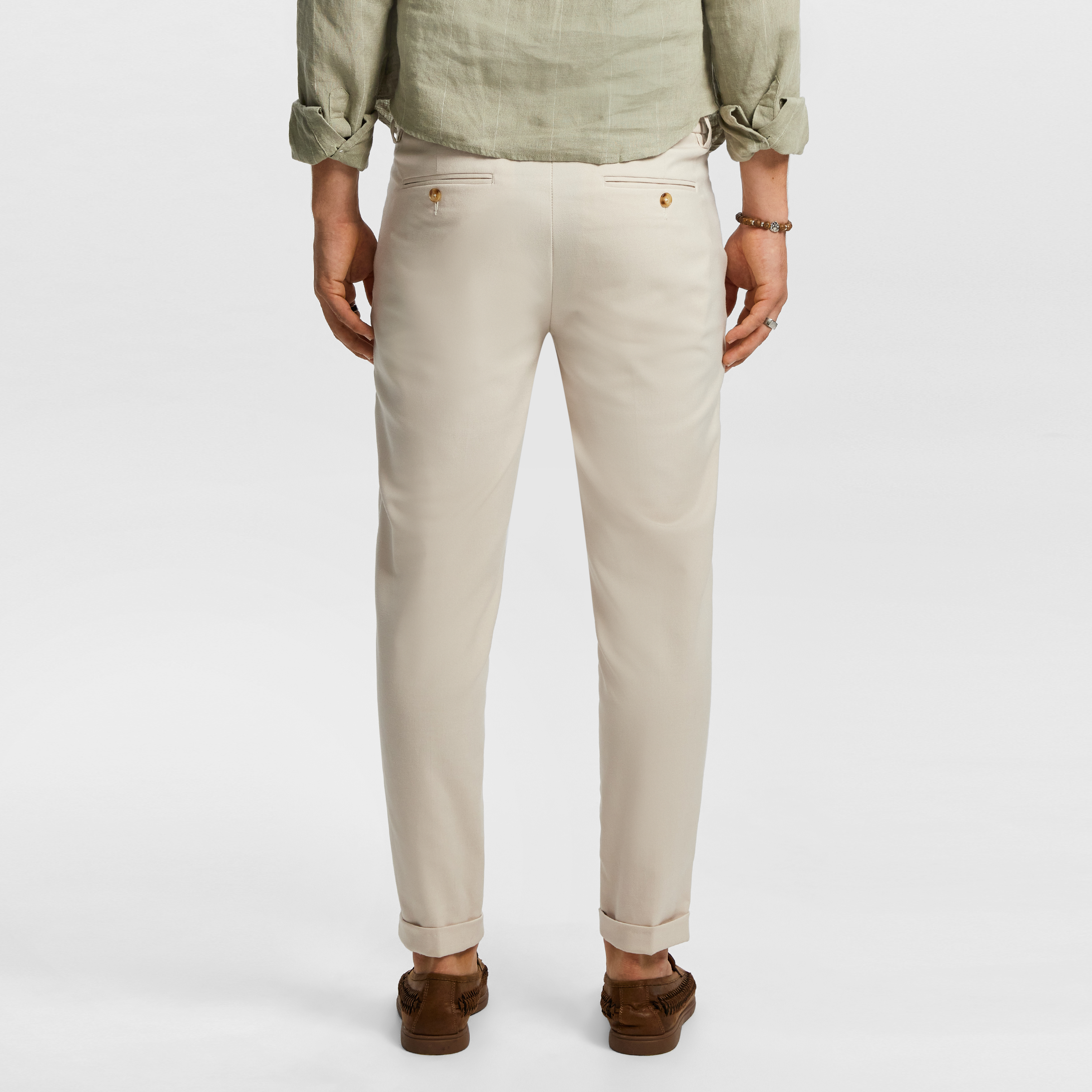 Chino Pants Mens Cropped Skinny Pants Relaxed Slim Signature Built