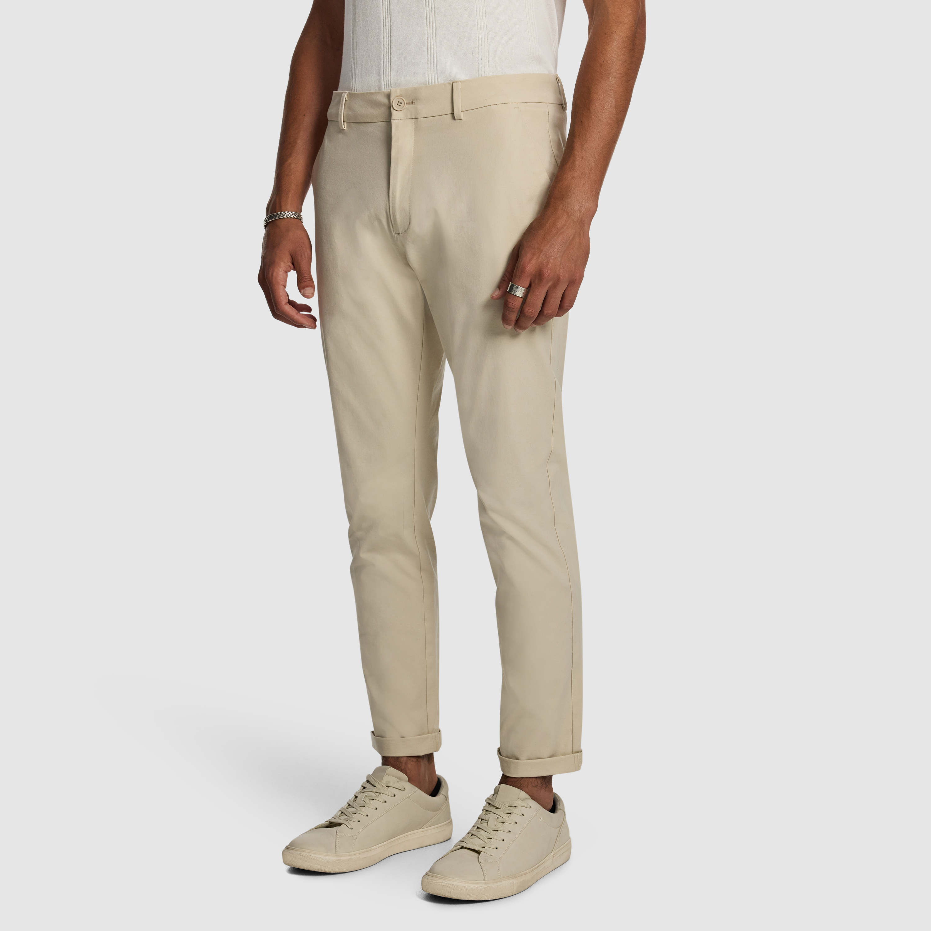 Beige Danny Super Stretch Slim Chinos