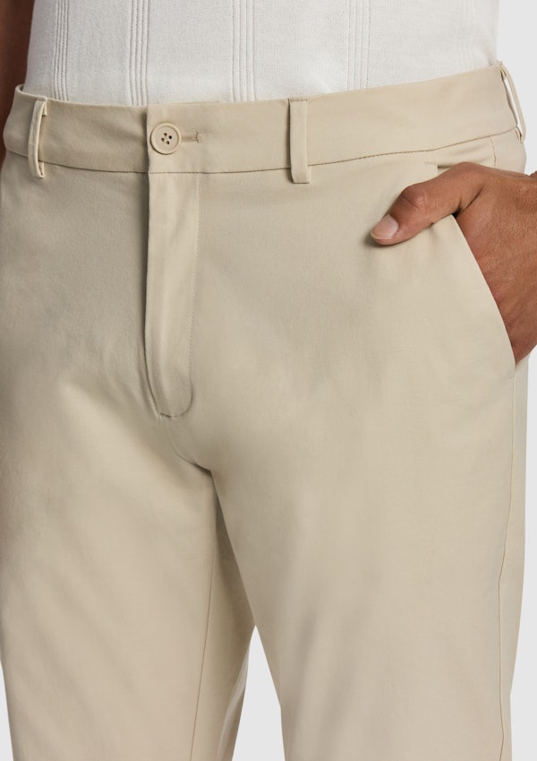 Beige Danny Super Stretch Slim Chinos