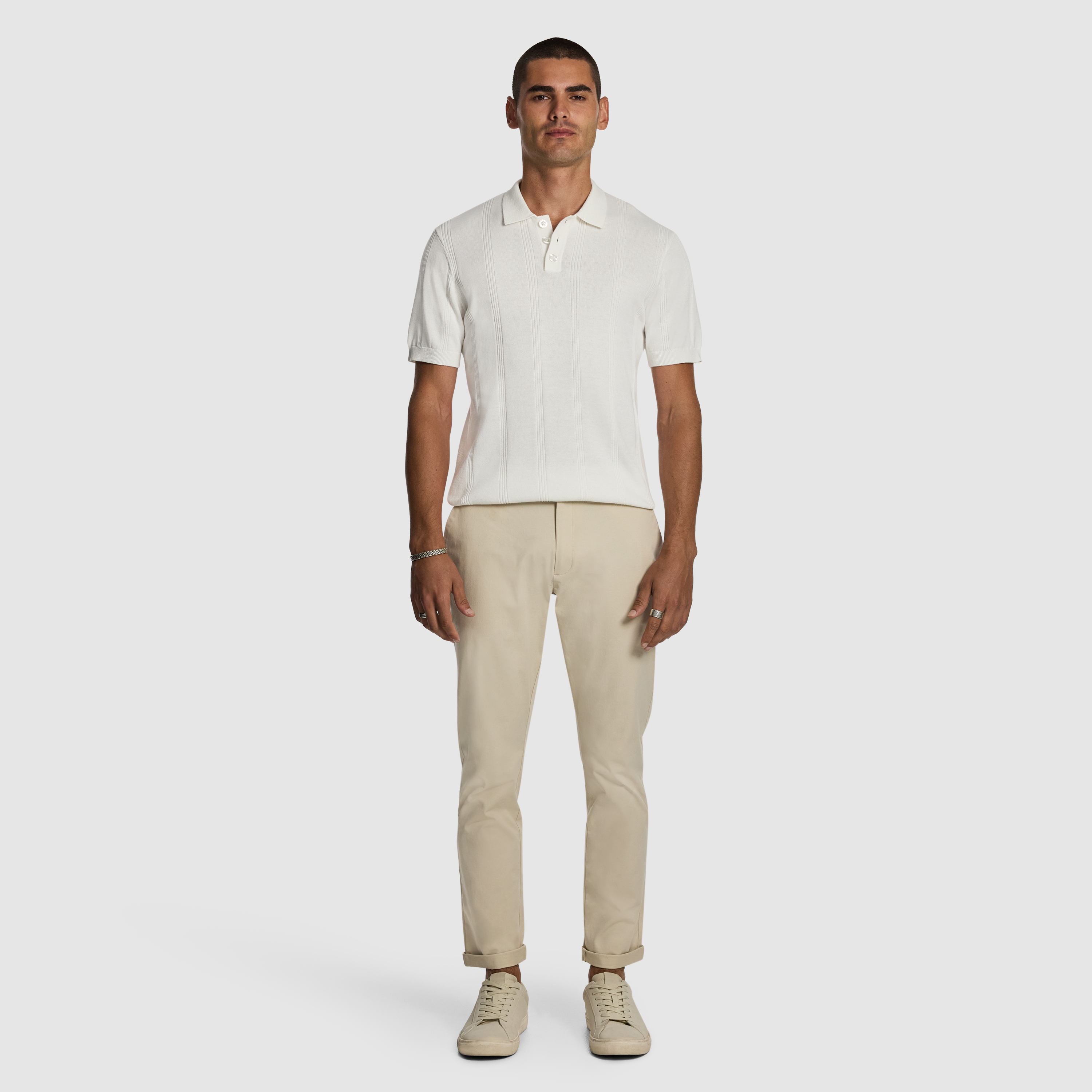 Beige Danny Super Stretch Slim Chinos