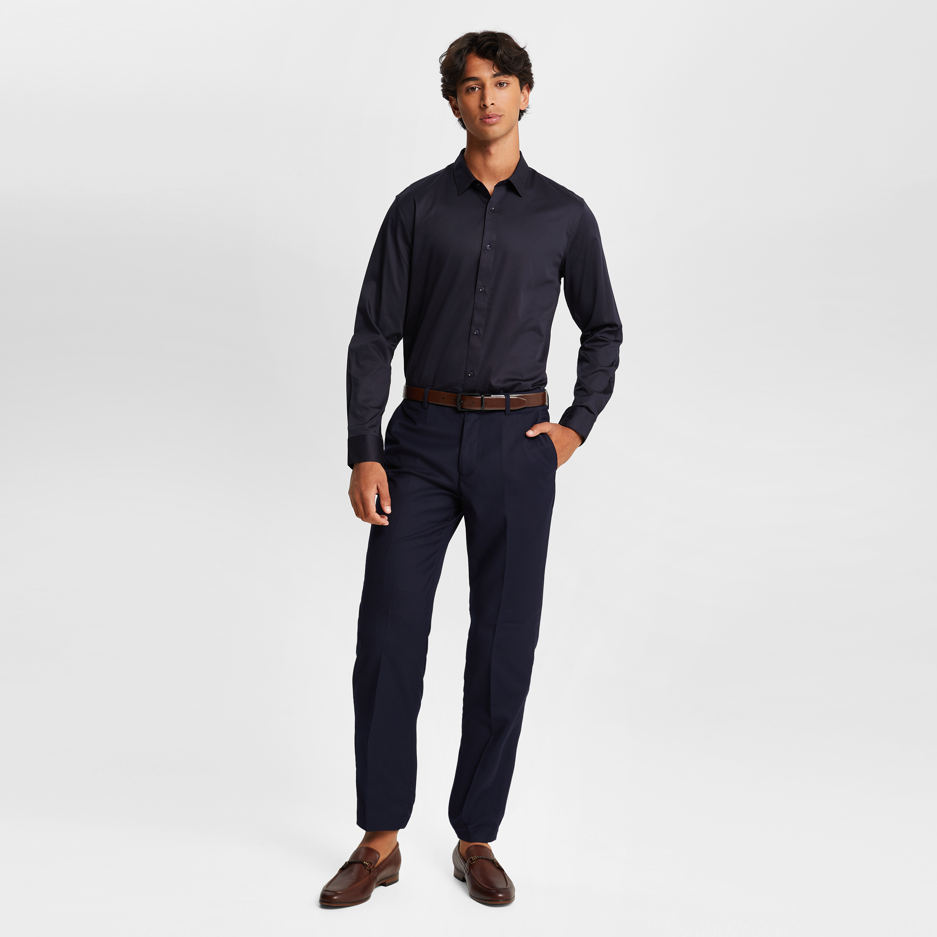 Dark Blue Marina Slim Dress Pant
