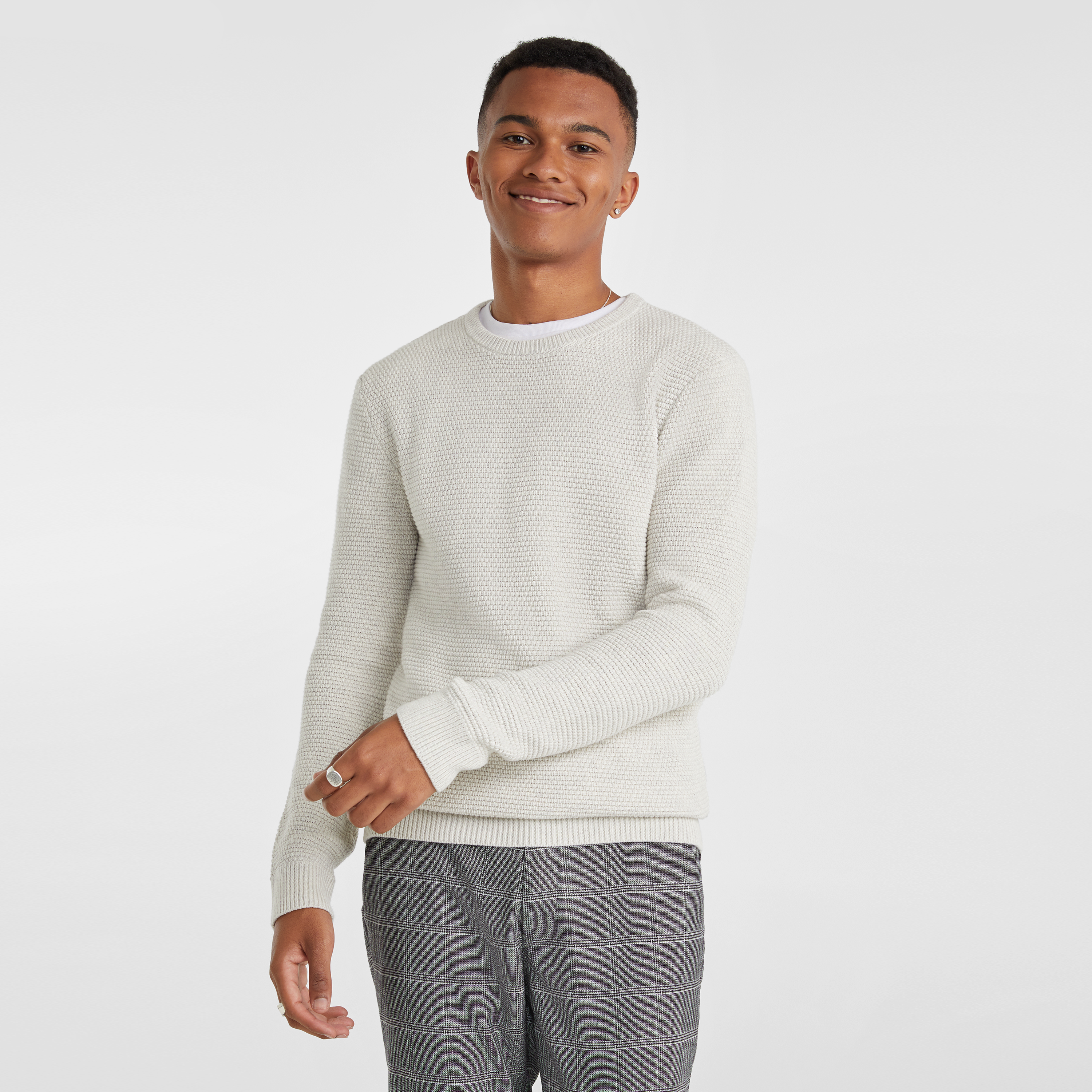 Black Jayce Crew Neck Knit Jumper | Men 
