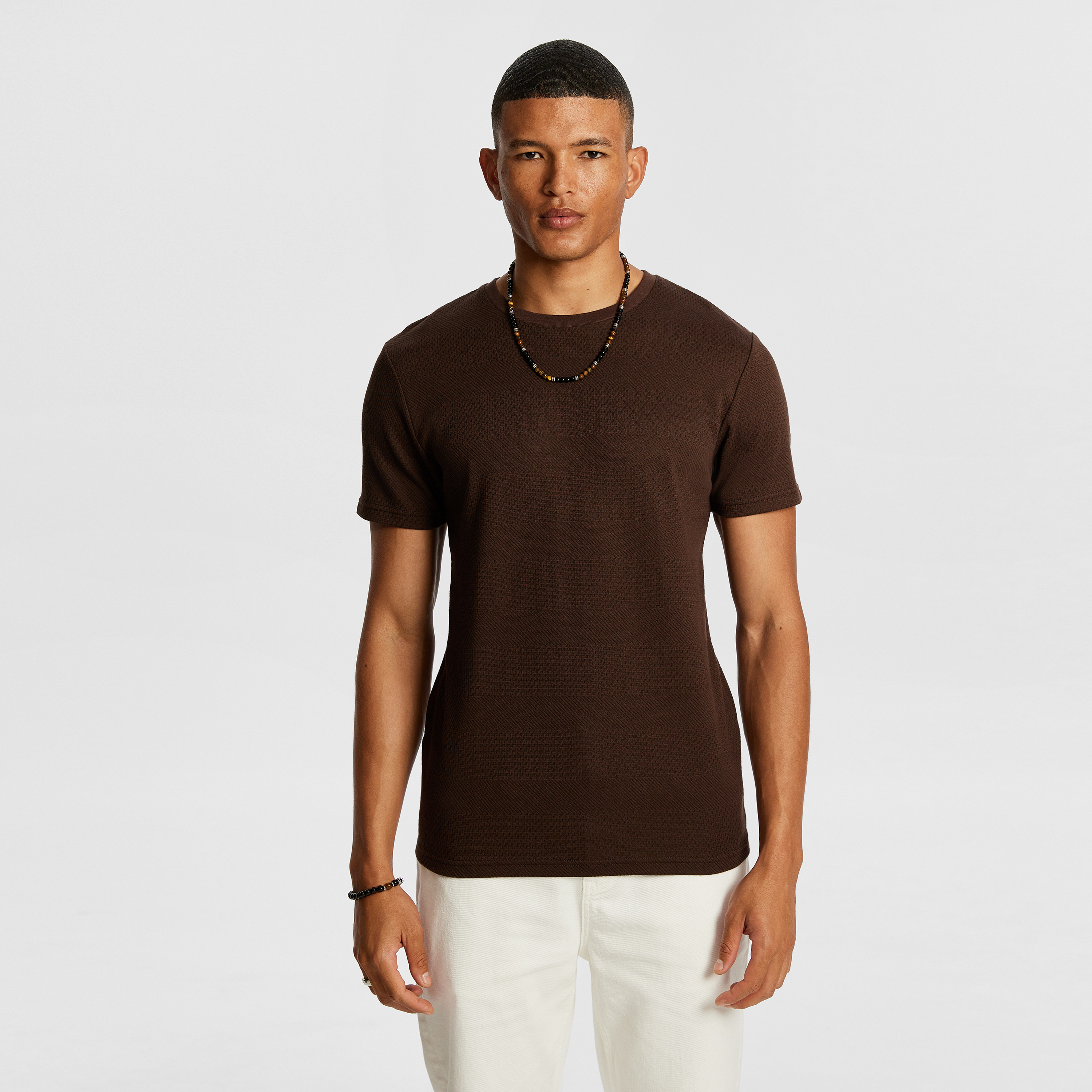 Self Stripe Super Stretch Textured Tee