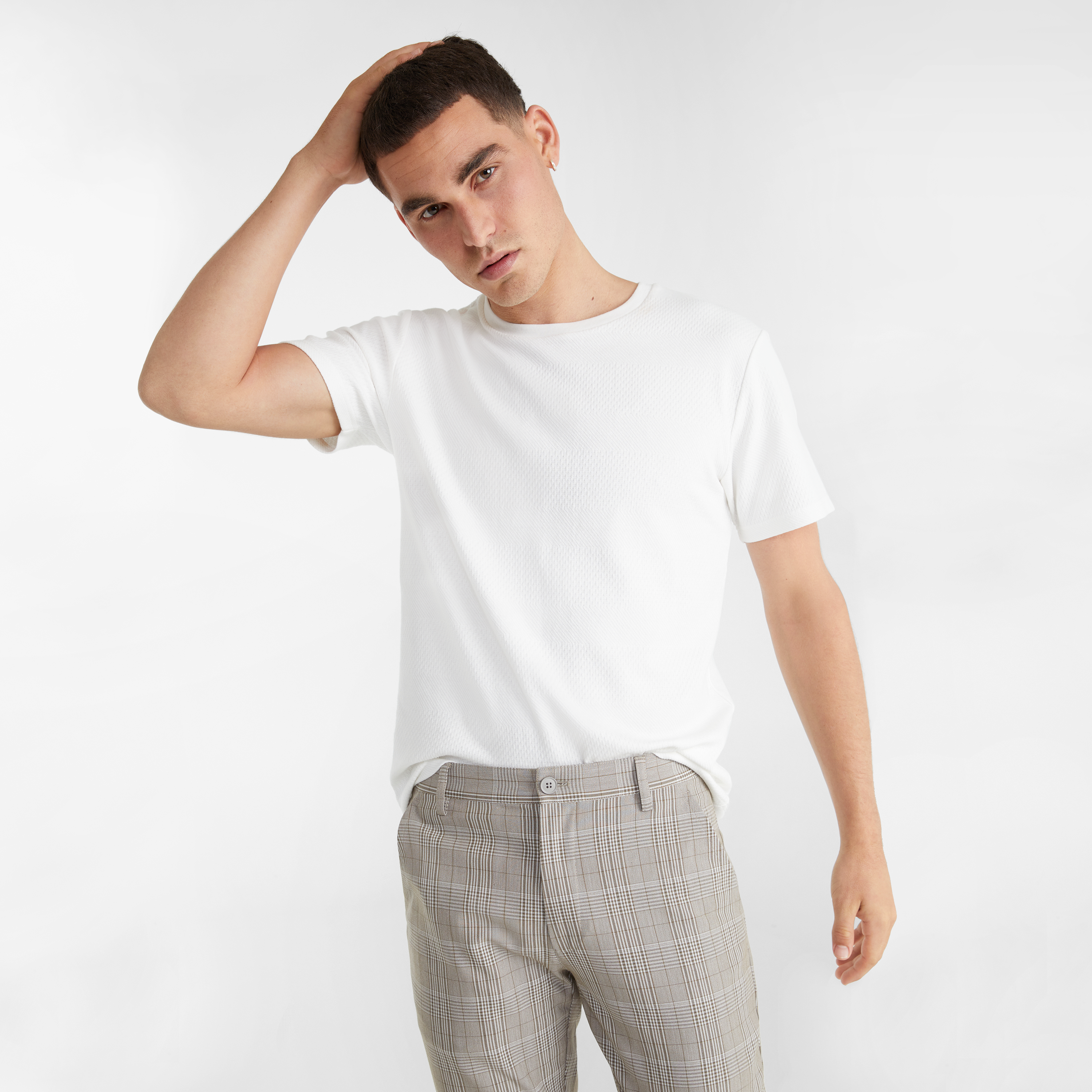 Self Stripe Super Stretch Textured Tee