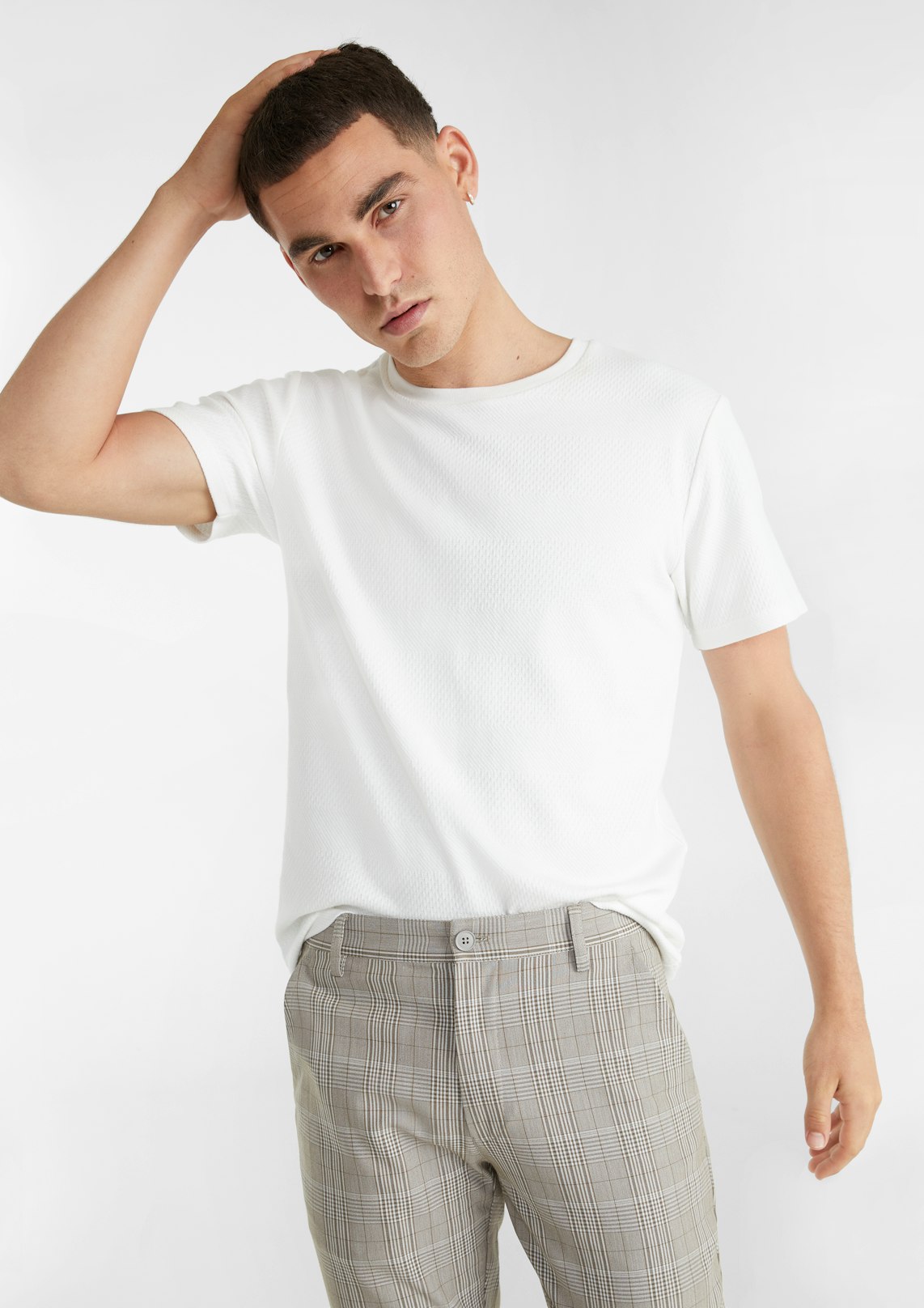 Self Stripe Super Stretch Textured Tee