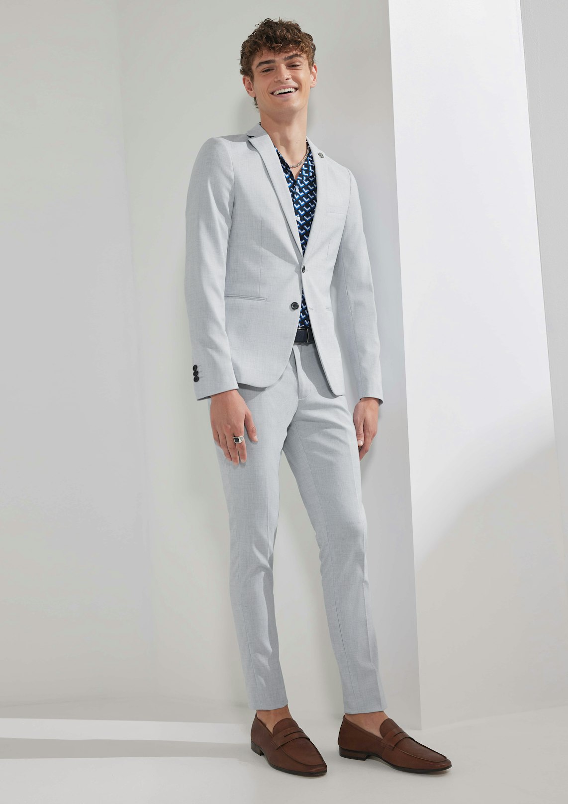 Grey Clayton Skinny Suit Jacket