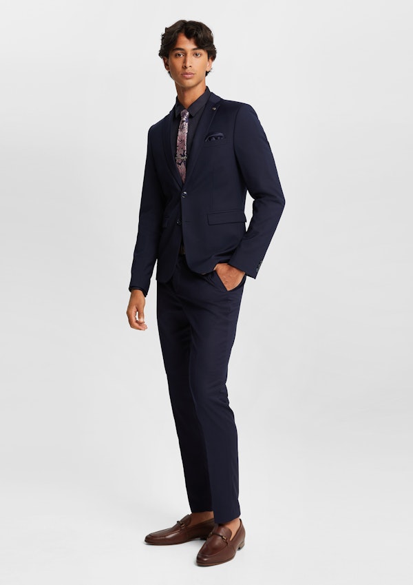 Dark Blue Marina Skinny Suit Jacket