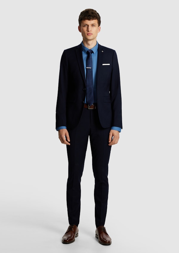 Dark Blue Marina Skinny Suit Jacket