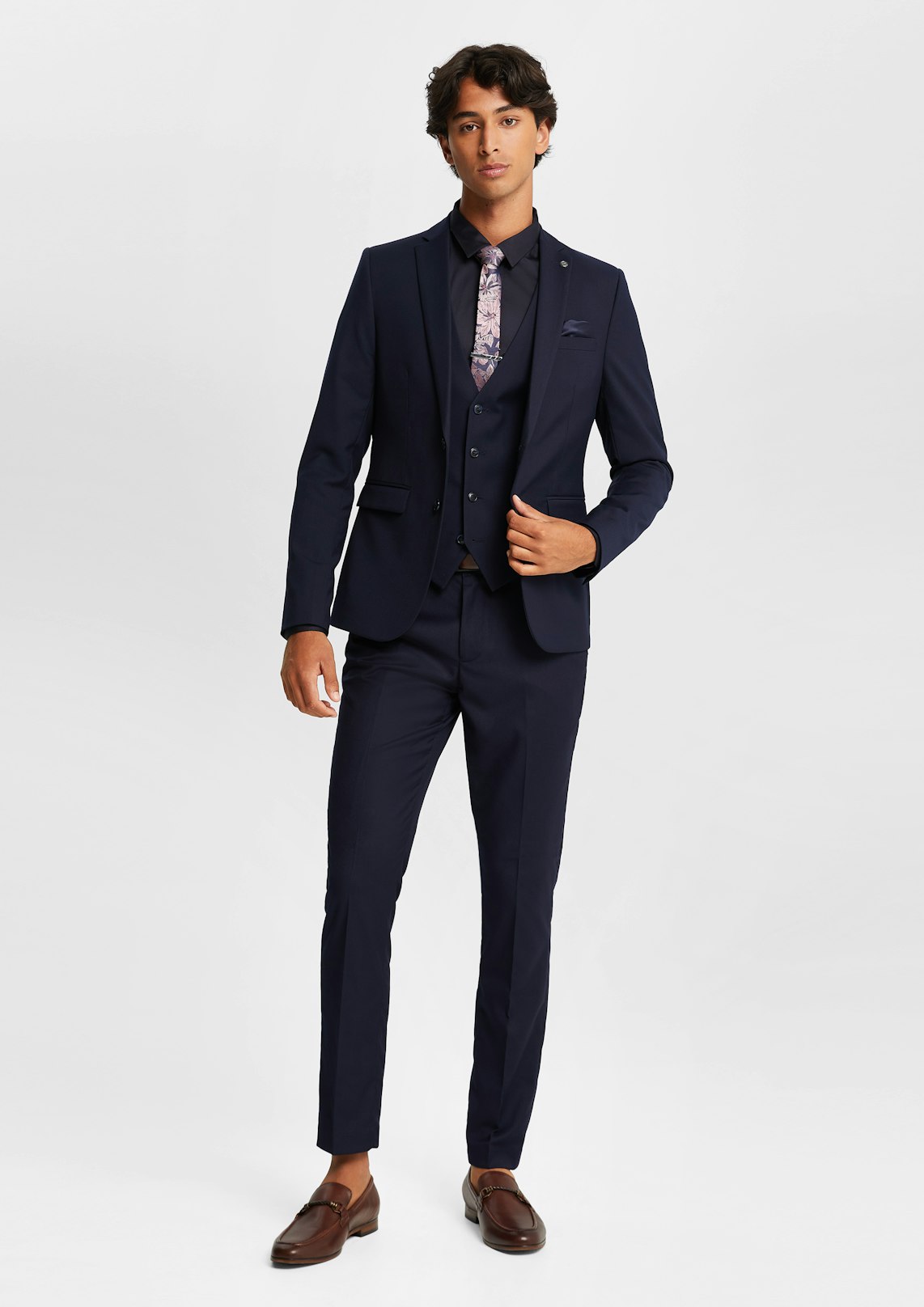 Dark Blue Marina Stretch Skinny Suit, Shop Men's Apparel