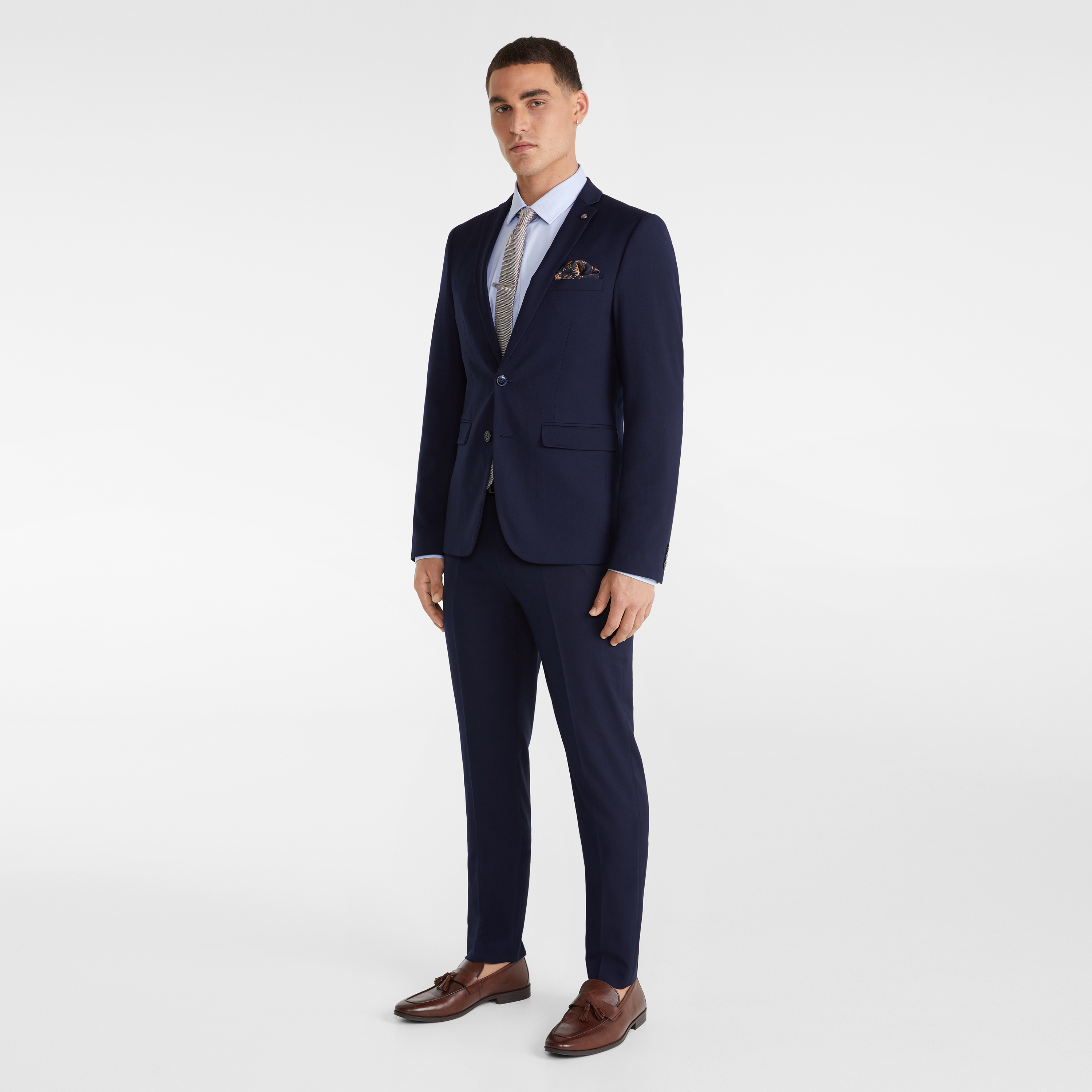Dark Blue Marina Stretch Skinny Suit | Shop Men’s Apparel | yd. Australia