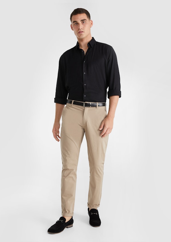 Black Vincent Viscose Blend Shirt