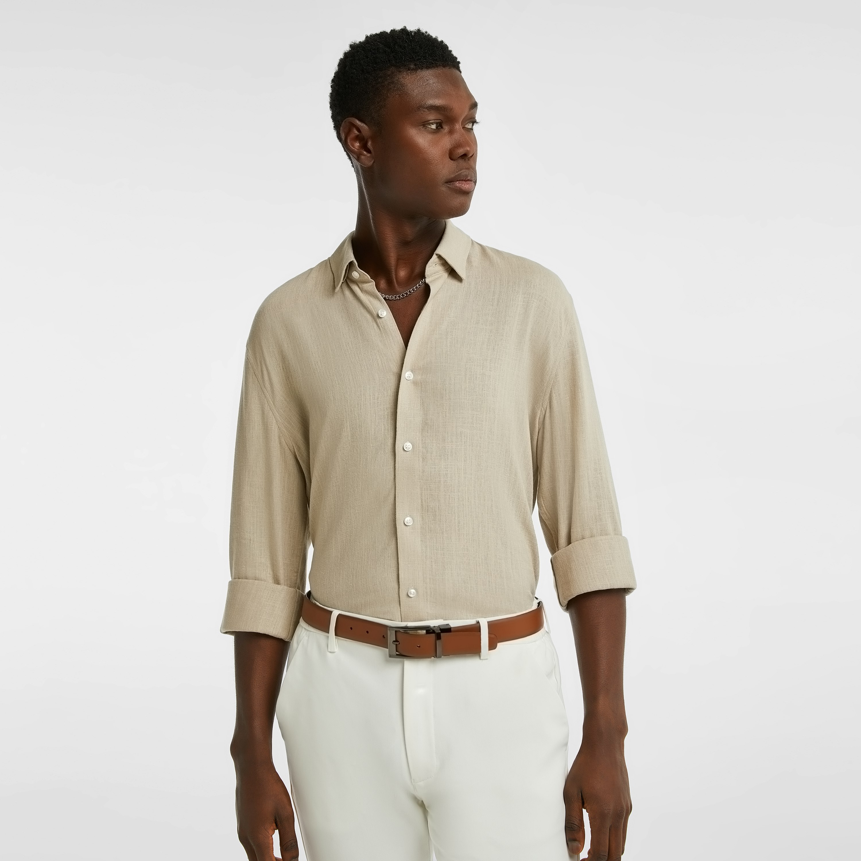 Latte Vincent Viscose Blend Shirt | Men's Tops | yd AU