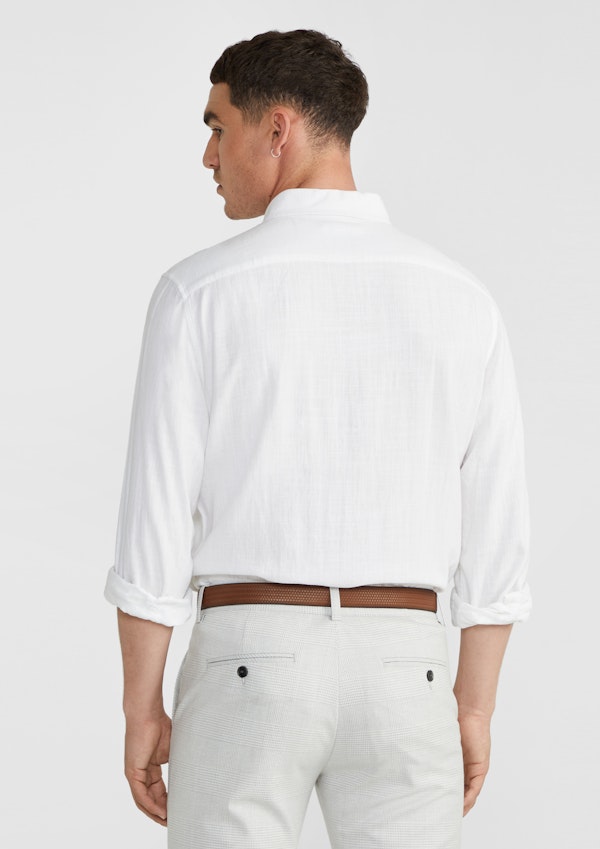 White Vincent Viscose Blend Shirt
