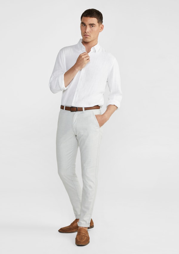 White Vincent Viscose Blend Shirt