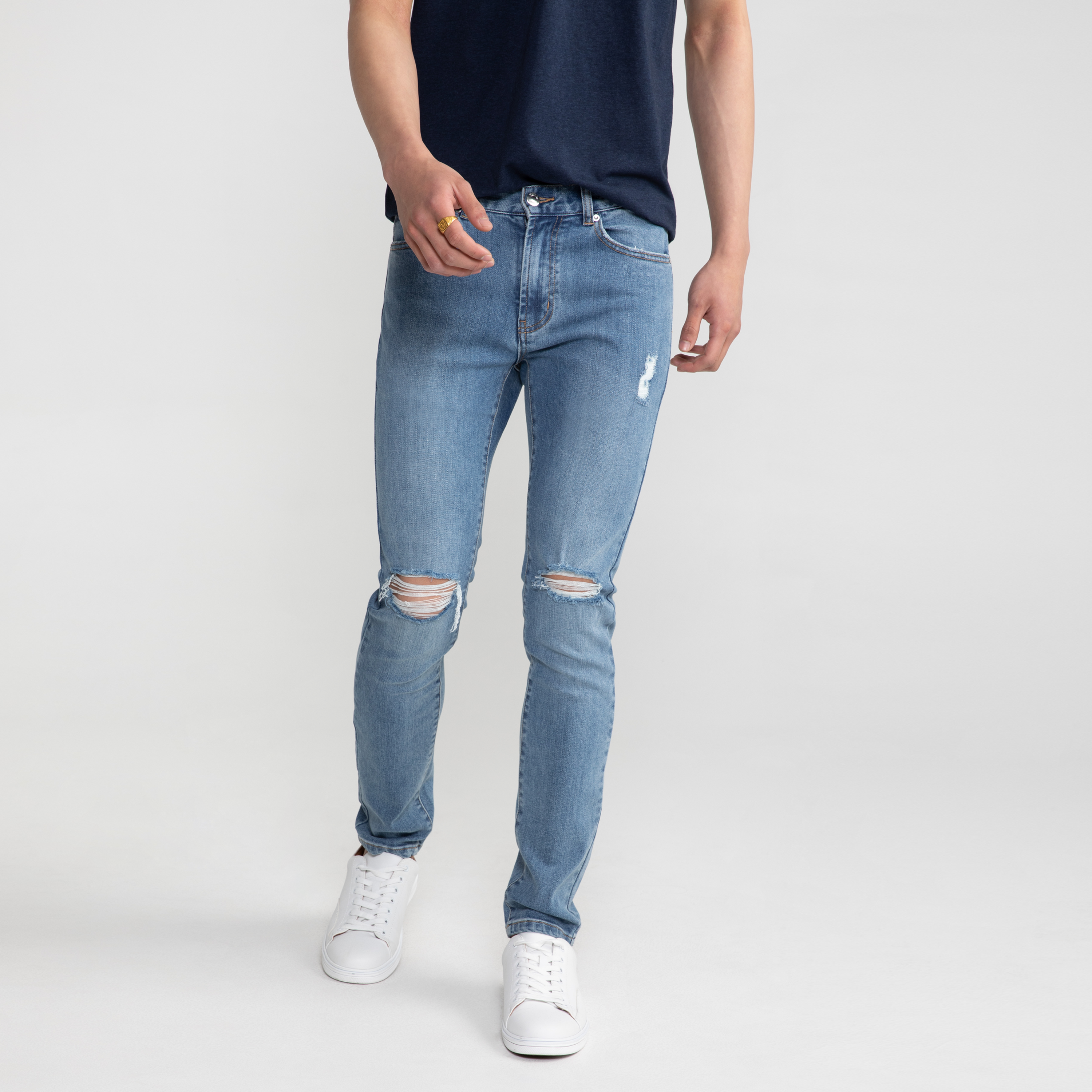 Light Blue Maynard Ripped Skinny Jean 