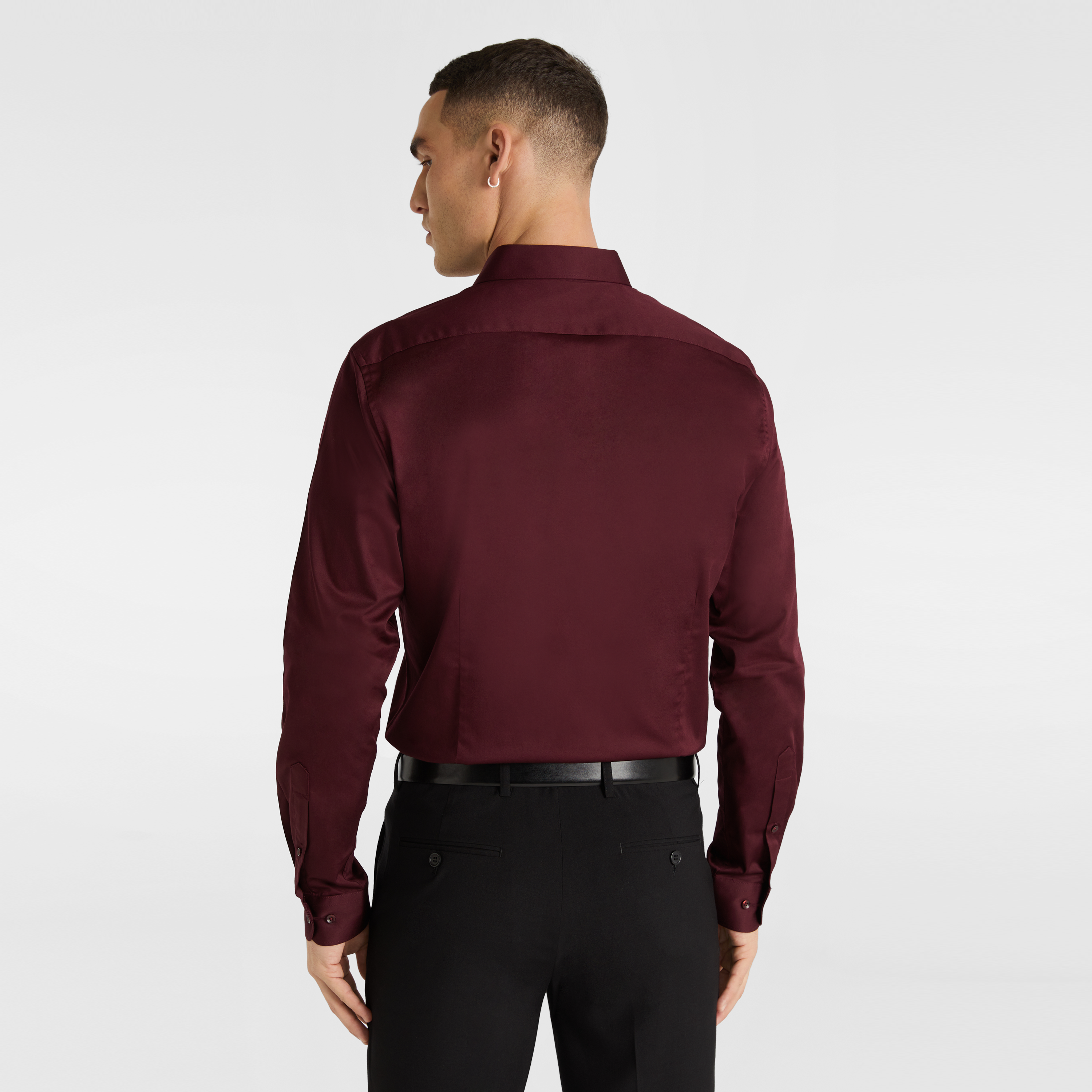 Burgundy Portsea Slim Shirt | Men's 