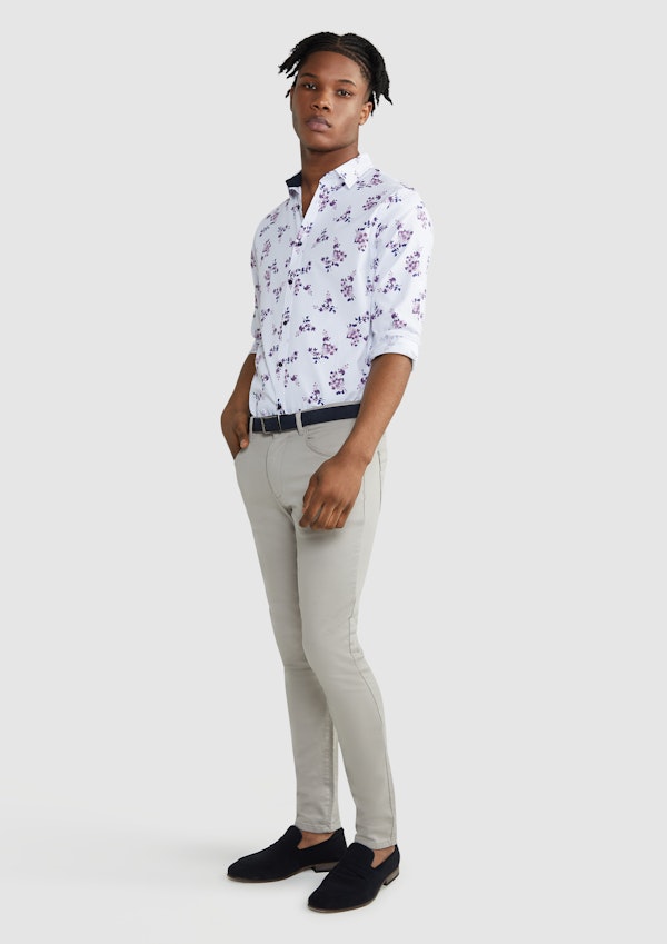 Burgundy Cyprus Slim Shirt