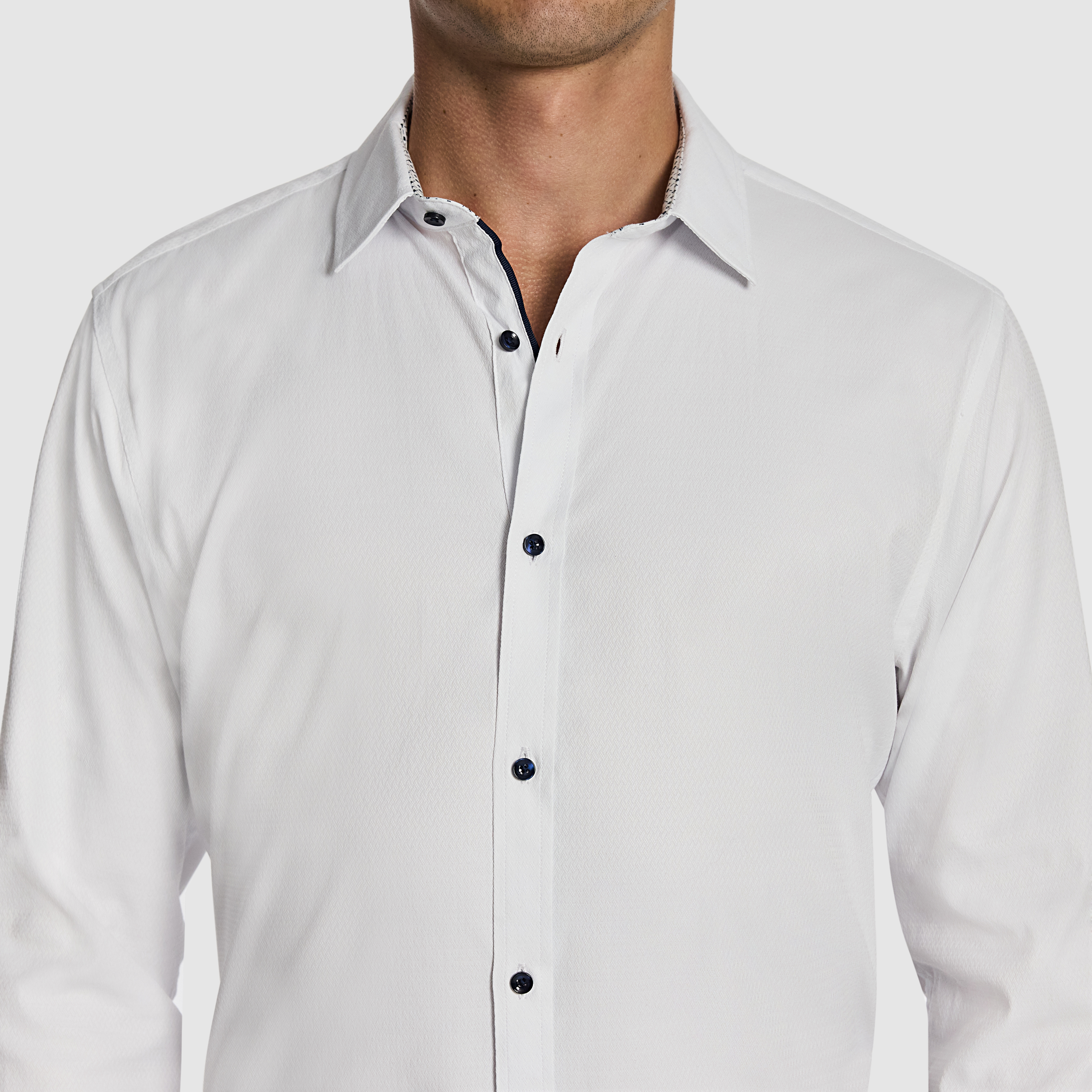 Heart Textured Slim Shirt