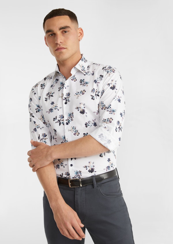 Photographic Floral Slim Shirt