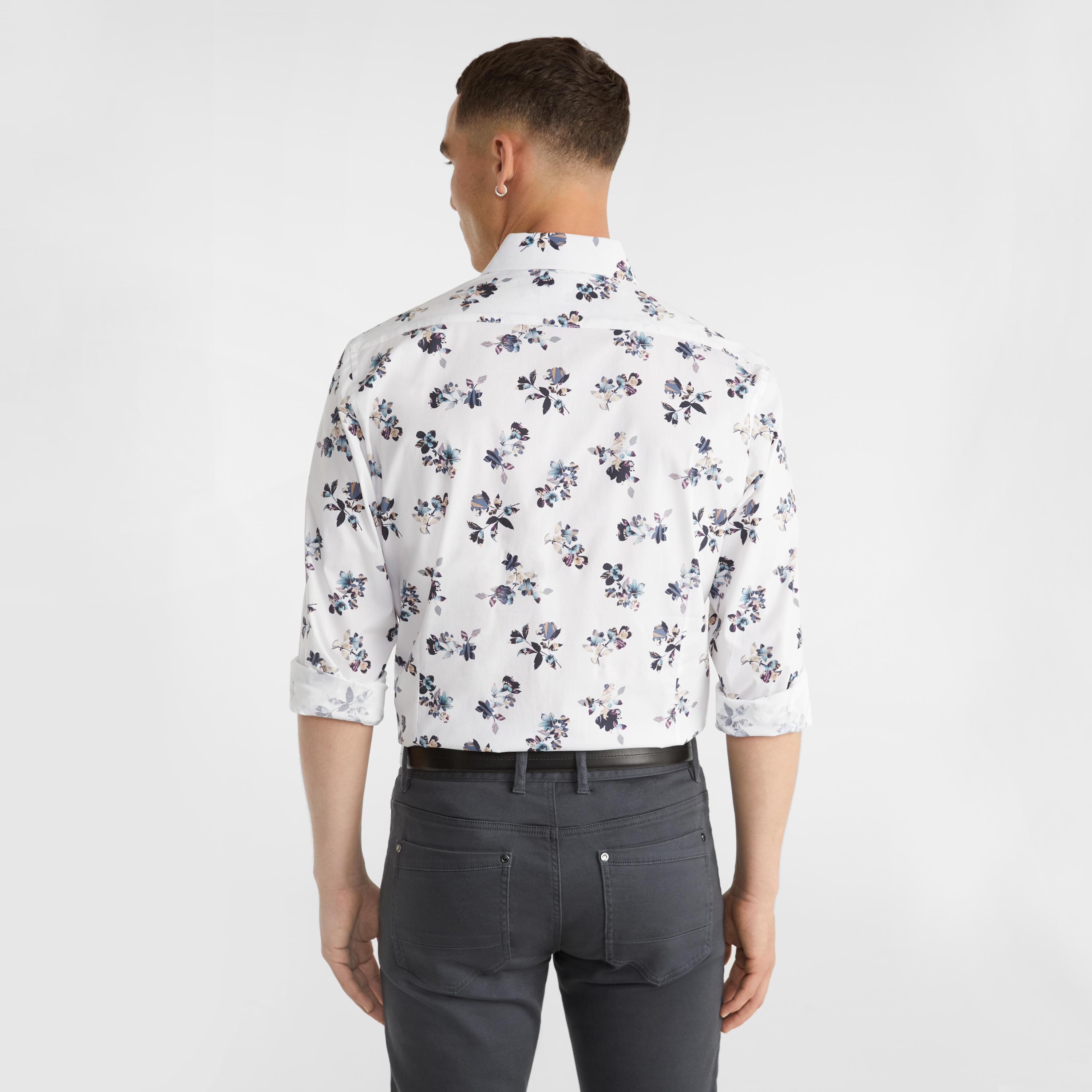 Photographic Floral Slim Shir