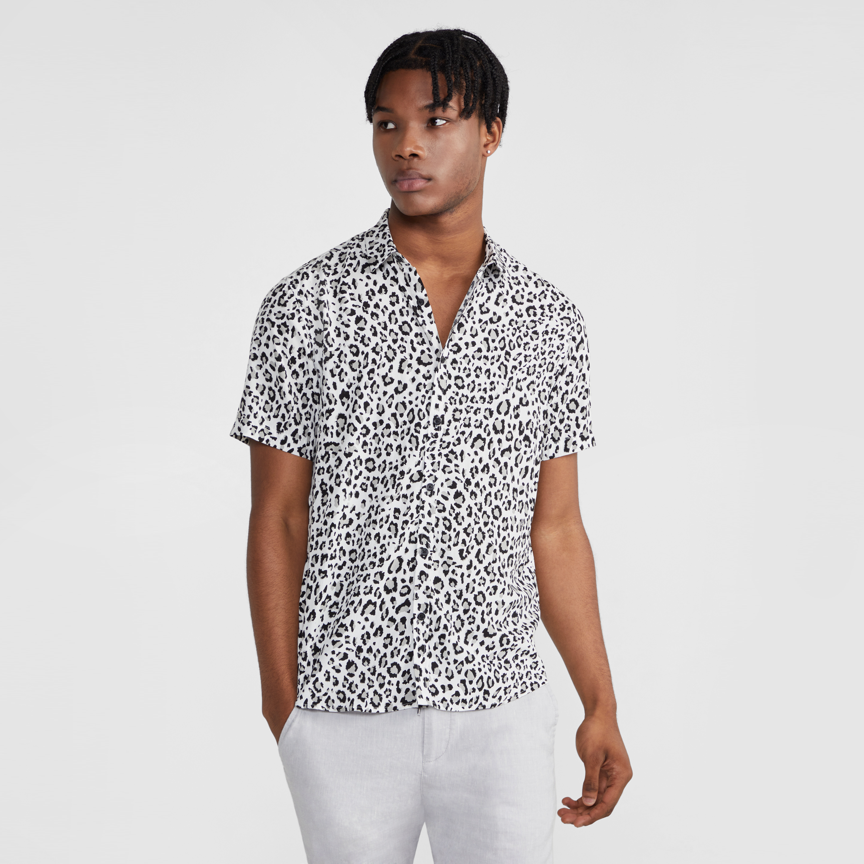 Black Ferocious Viscose Shirt | Men's 