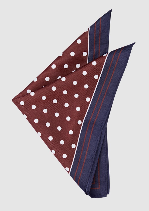 Burgundy Function Spot Pocket Square