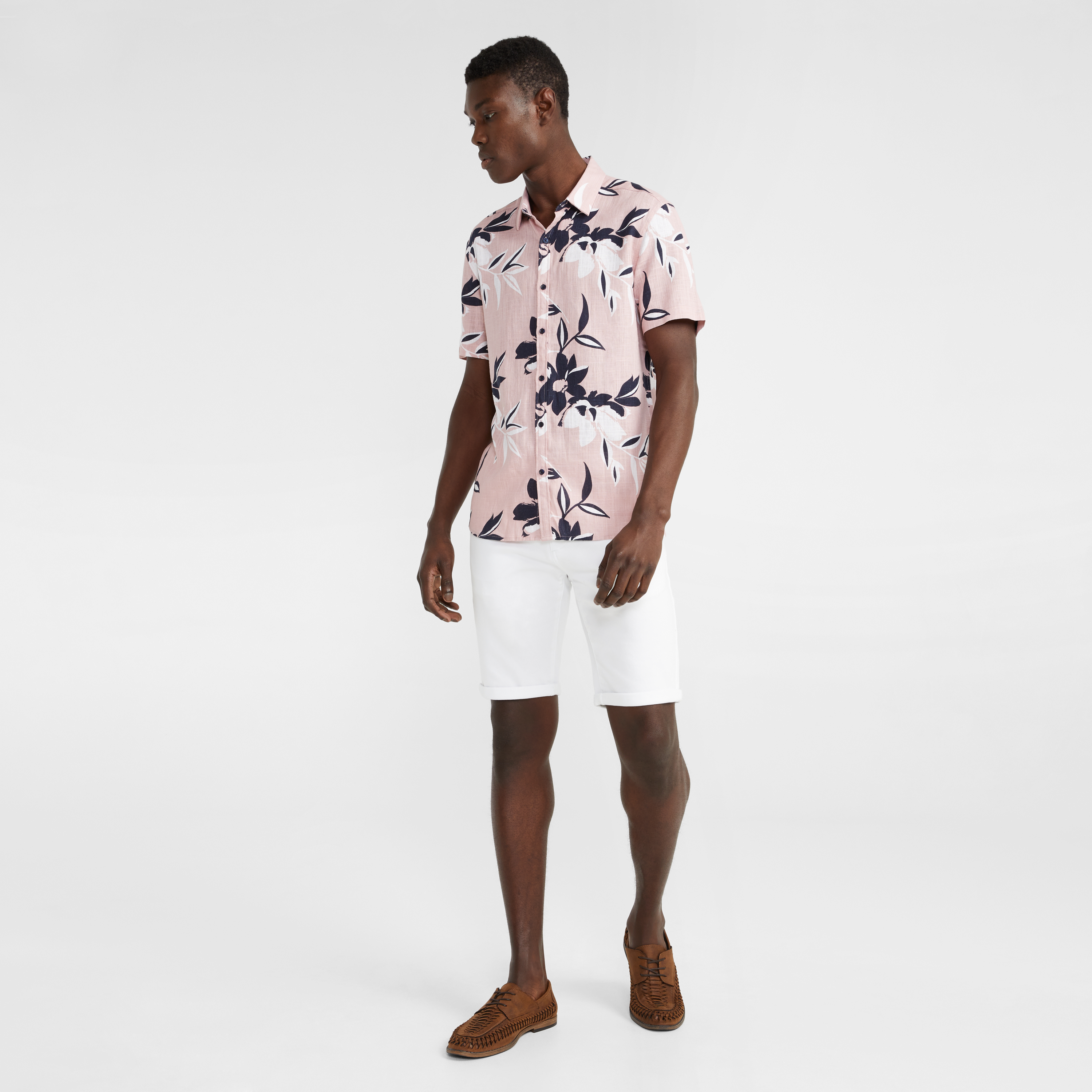Musk Pico Floral Viscose Blend Shirt 