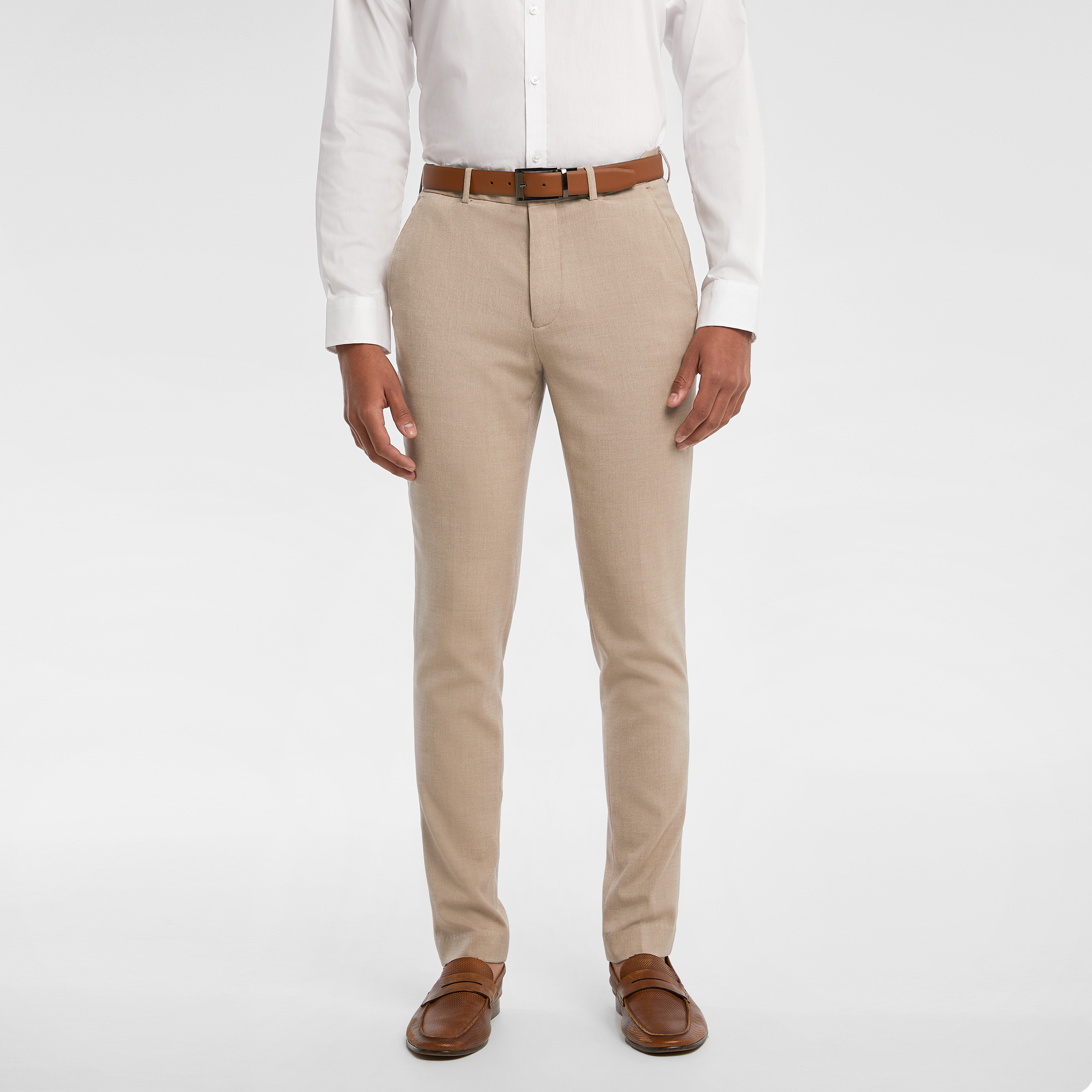 Buy Arrow Sport Beige Skinny Fit Flat Front Trousers for Men's Online @  Tata CLiQ