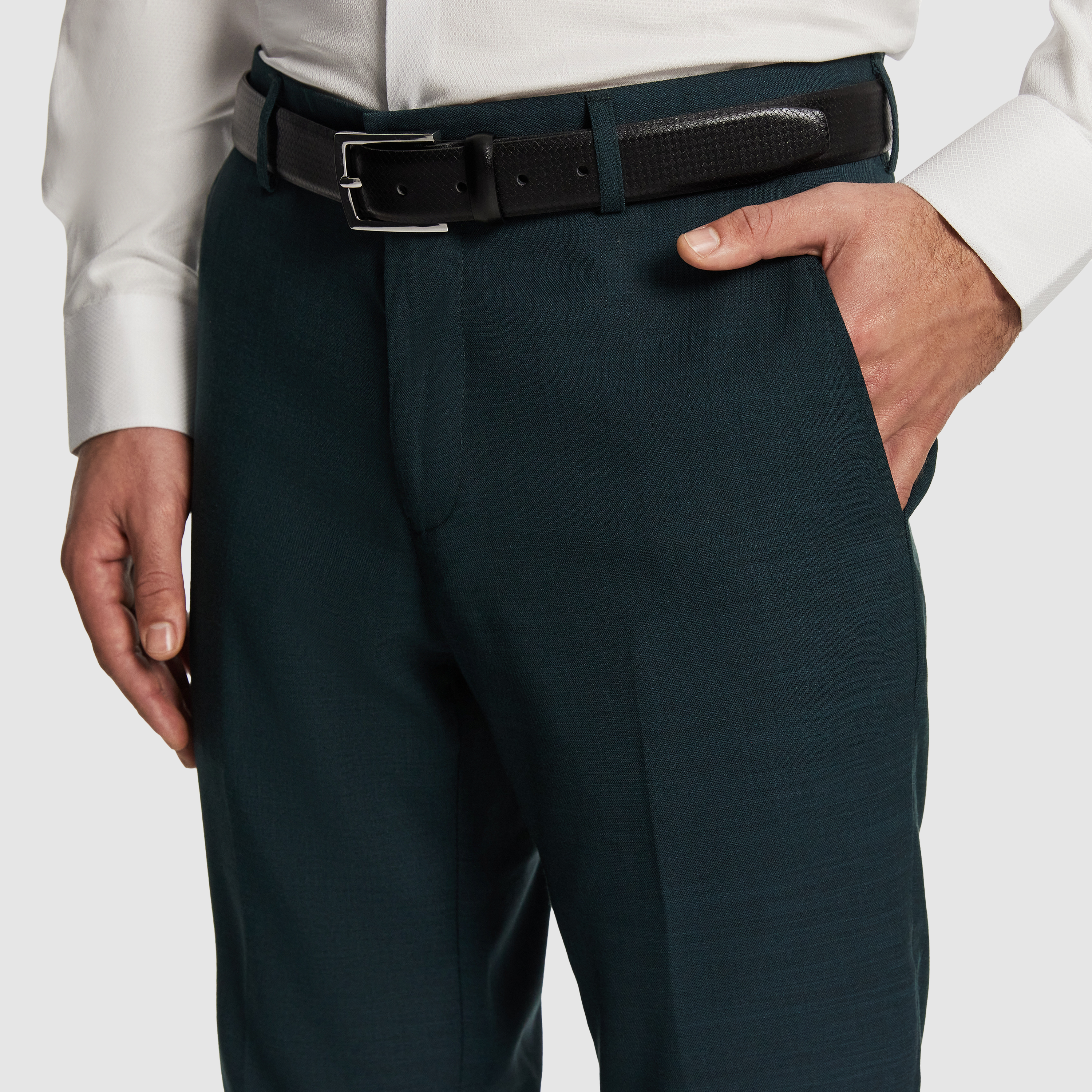 Teal Lukey Slim Dress Pant